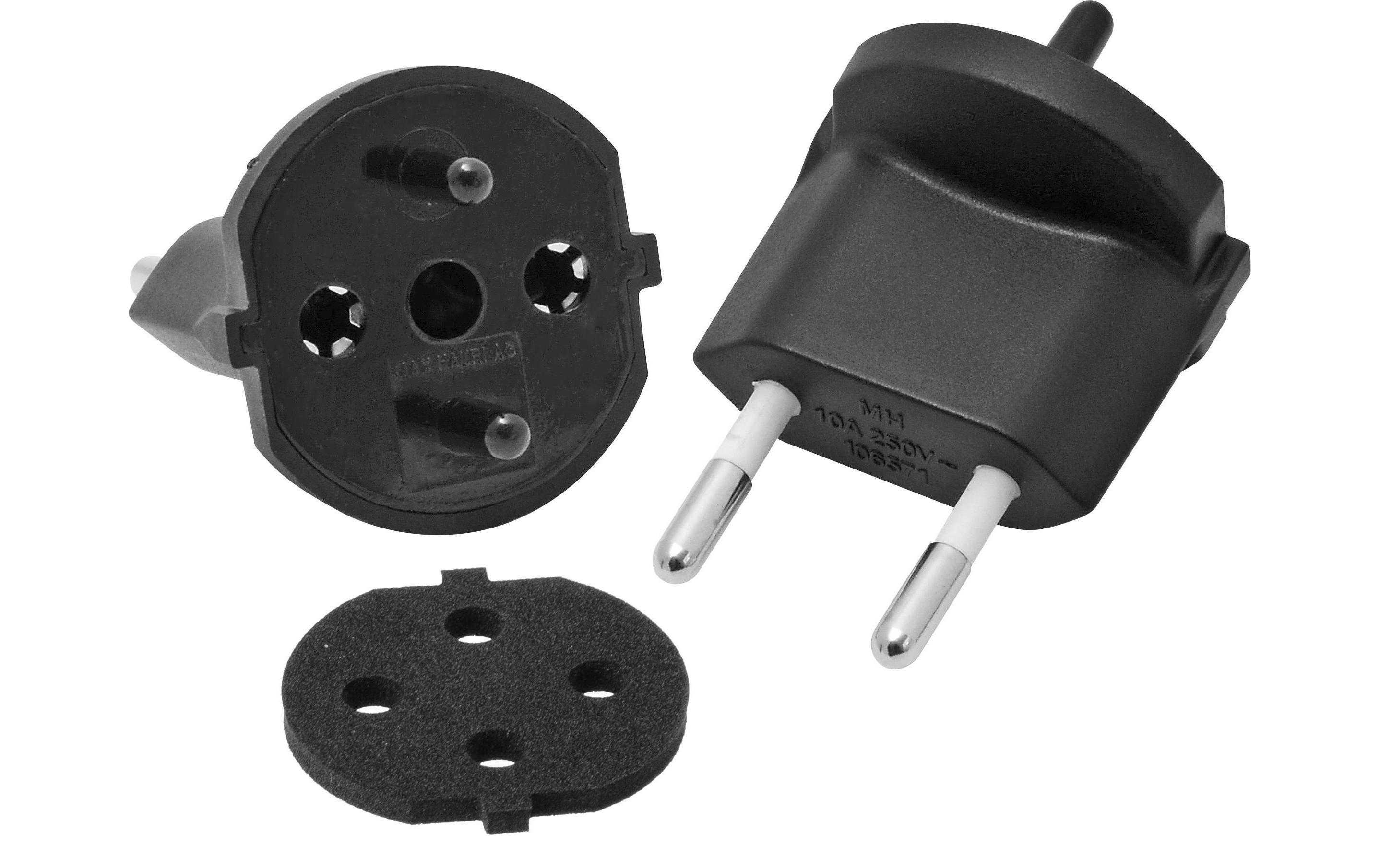 Max Hauri Fixadapter SchuKo Konturenstecker – T11 IP44 mit Moosgummi Max Hauri Fixadapter SchuKo Konturenstecker – T11 IP44 mit Moosgummi