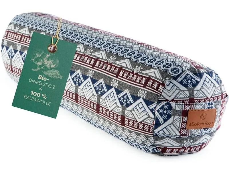 DoYourYoga Yoga-Bolster Tarik, Dinkelspelz, Mehrfarbig/Weiss DoYourYoga Yoga-Bolster Tarik, Dinkelspelz, Mehrfarbig/Weiss