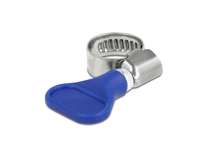 Delock Schlauchschellen-Set Edelstahl 400 SS 10-16 mm, Blau 5 Stück Delock Schlauchschellen-Set Edelstahl 400 SS 10-16 mm, Blau 5 Stück