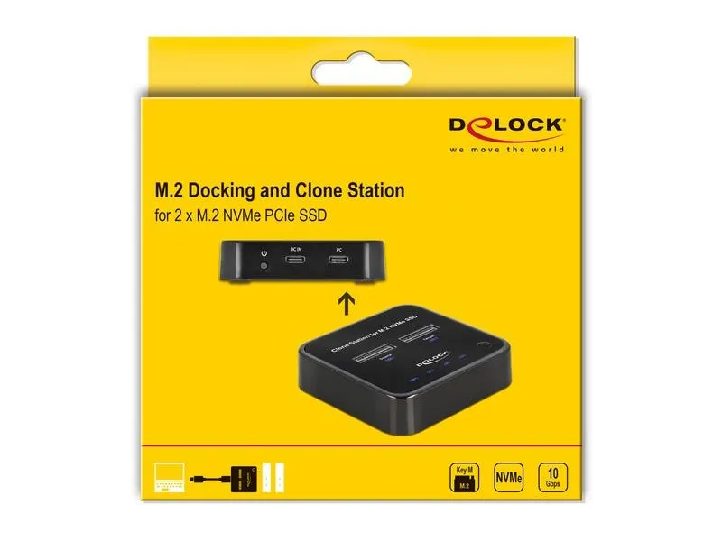 Delock Docking- und Klonstation für 2x M.2 NVMe Delock Docking- und Klonstation für 2x M.2 NVMe