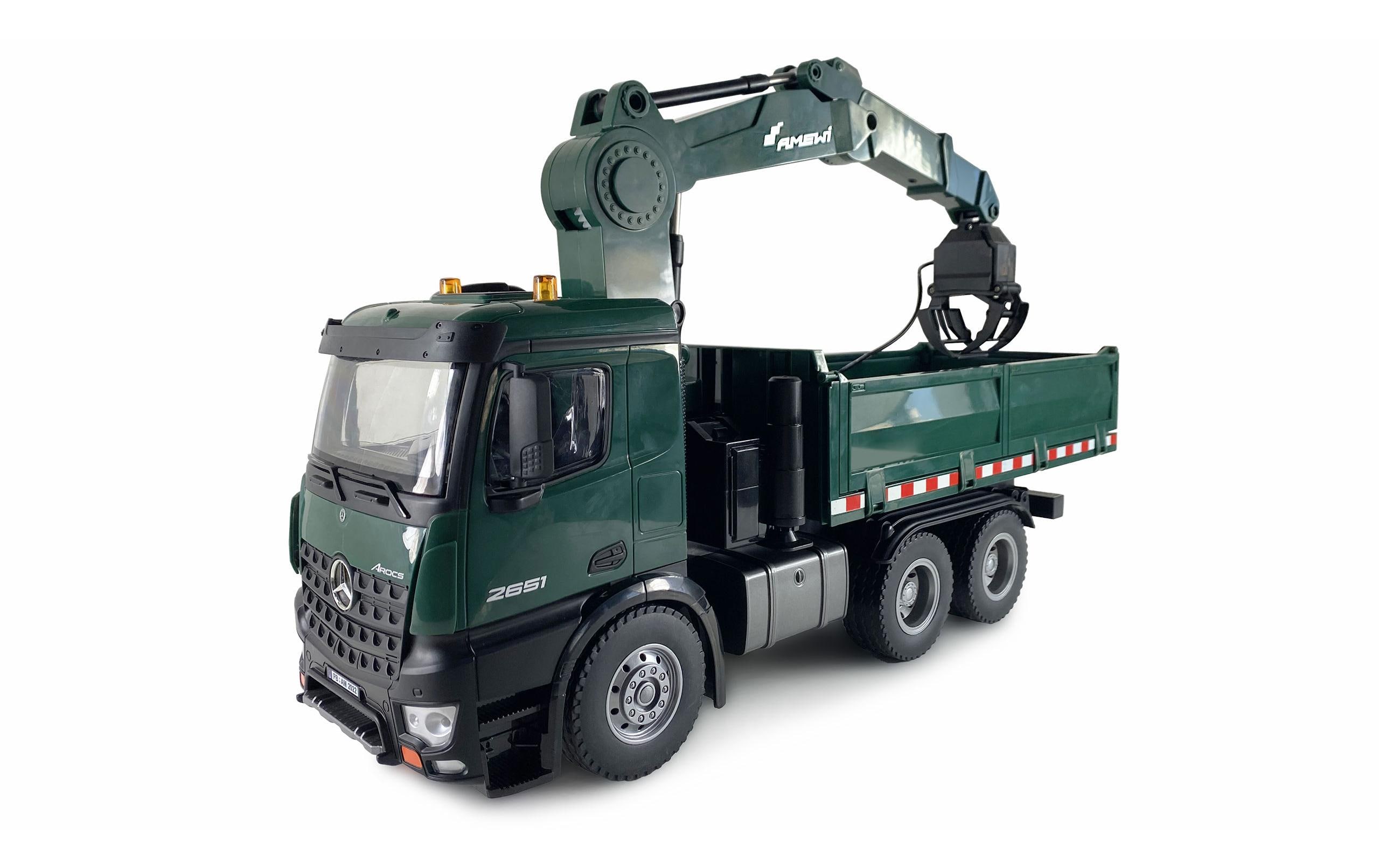 Amewi Lastwagen Mercedes Benz Arocs Kipper mit Kran 1:18, RTR