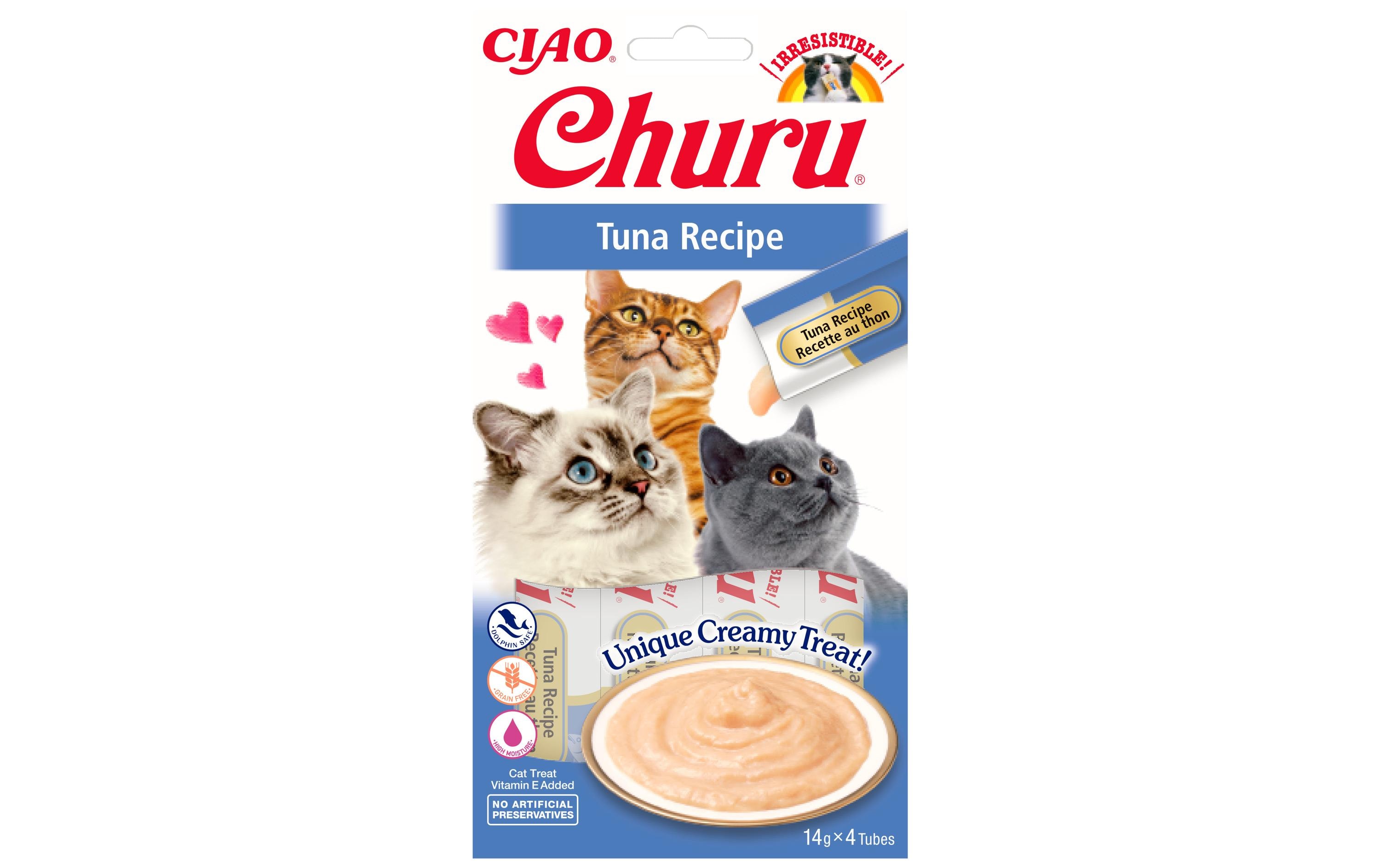 CIAO Churu Katzen-Snack Pürees Thunfisch, 4 x 14 g CIAO Churu Katzen-Snack Pürees Thunfisch, 4 x 14 g