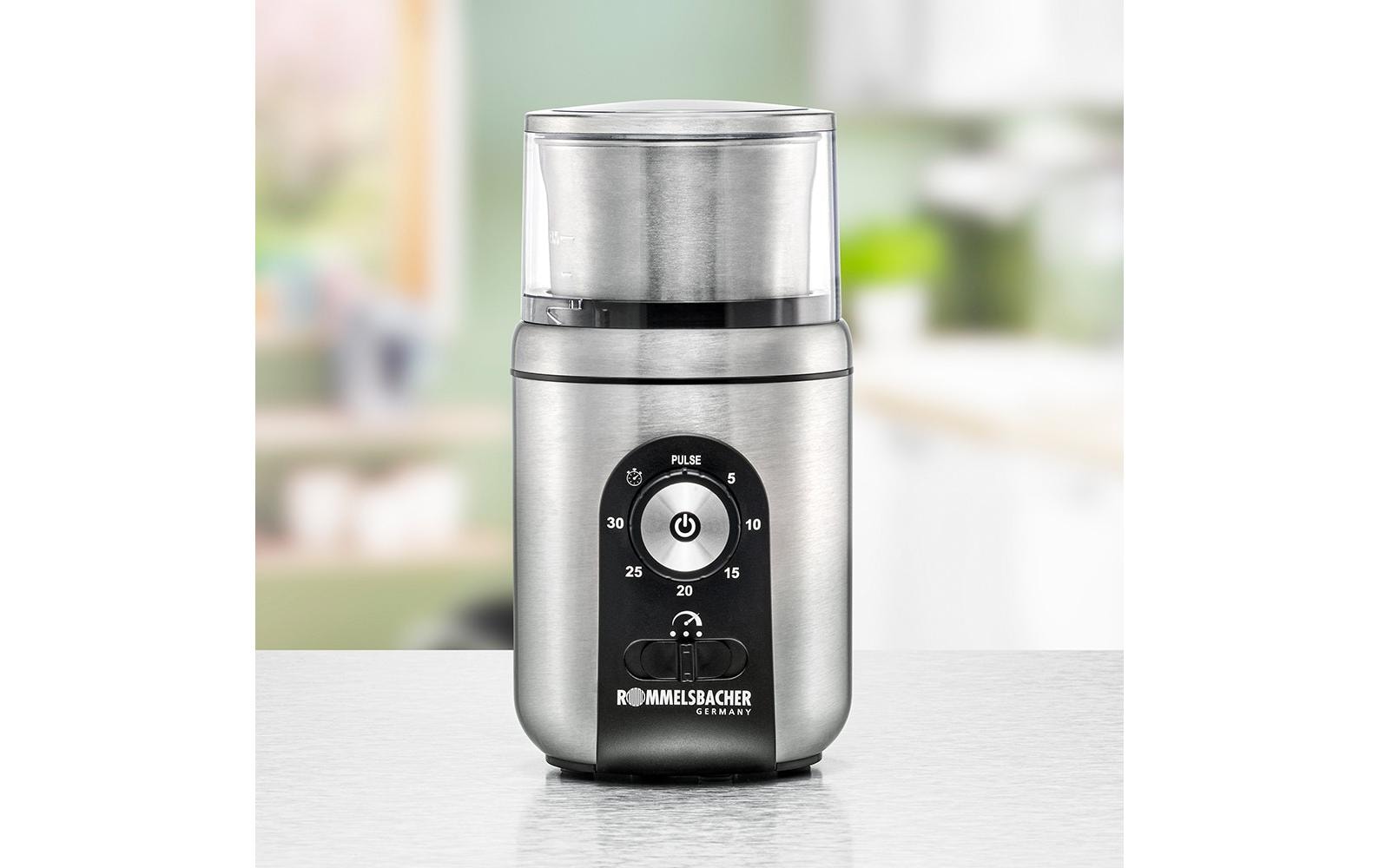 Rommelsbacher Kaffeemühle EGK250, Schwarz/Silber