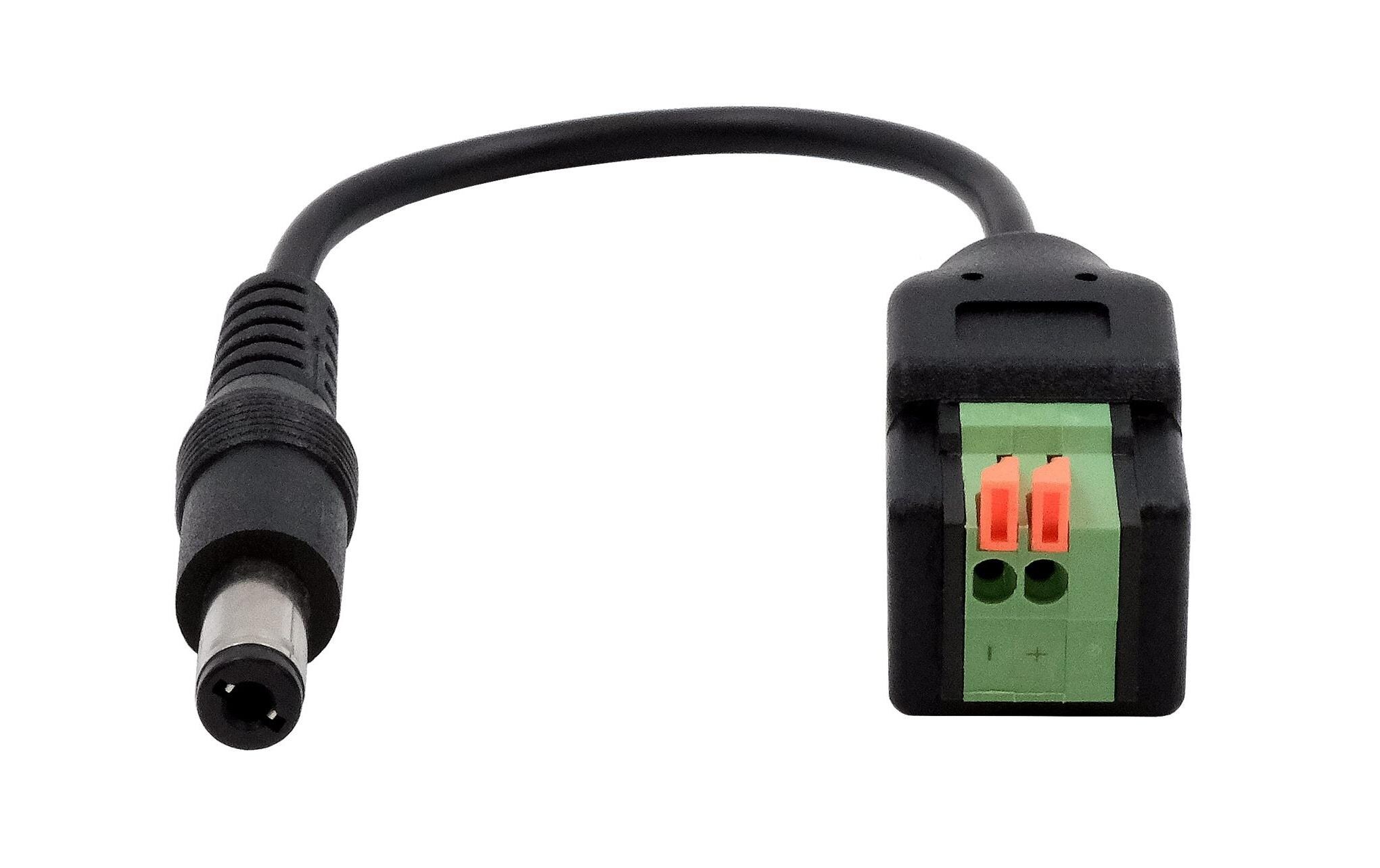 Exsys Hohlstecker Adapter DC-Stecker zu Terminal Block