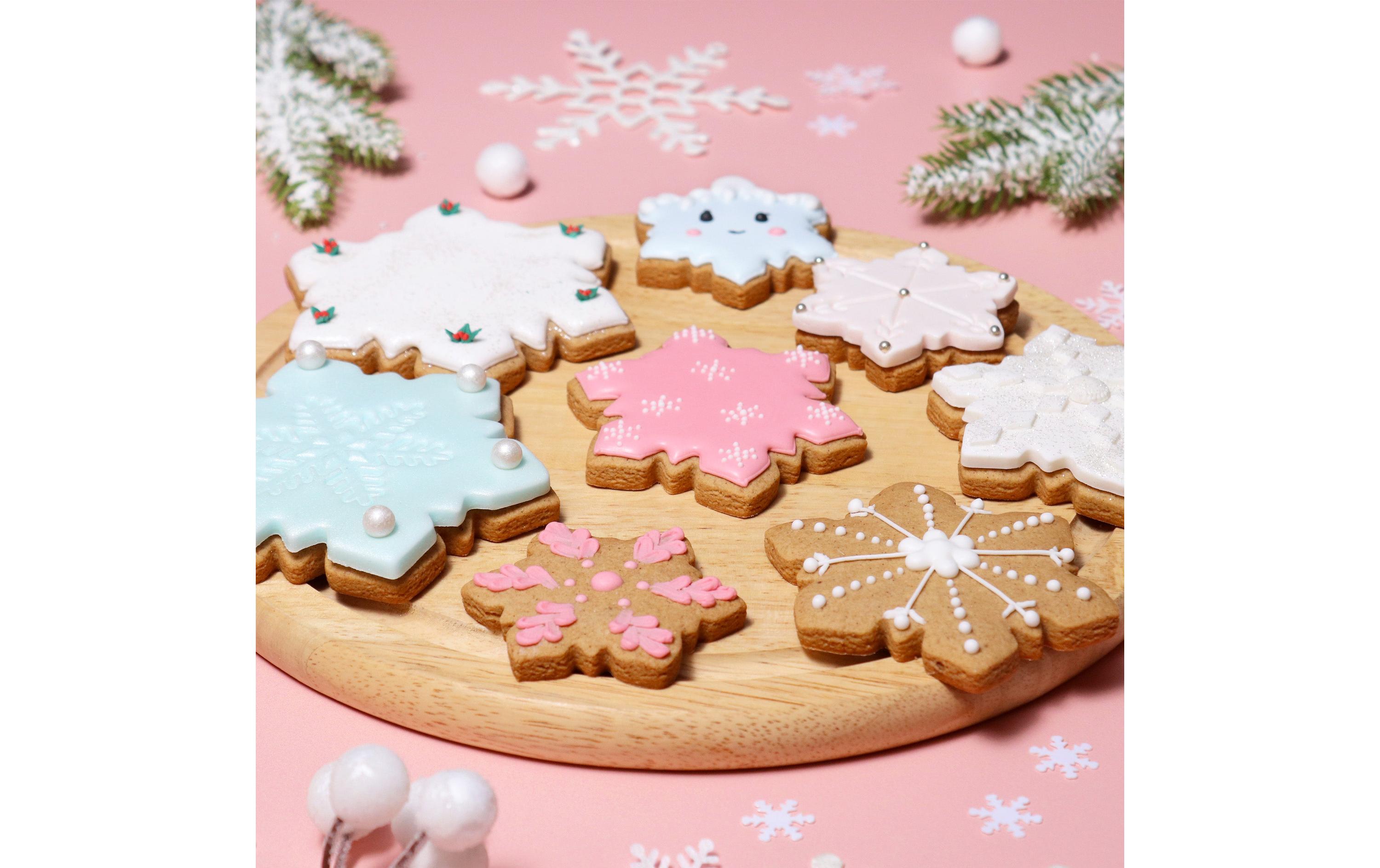 PME Guetzli-Ausstecher Schneeflocke 3 Stück Weiss