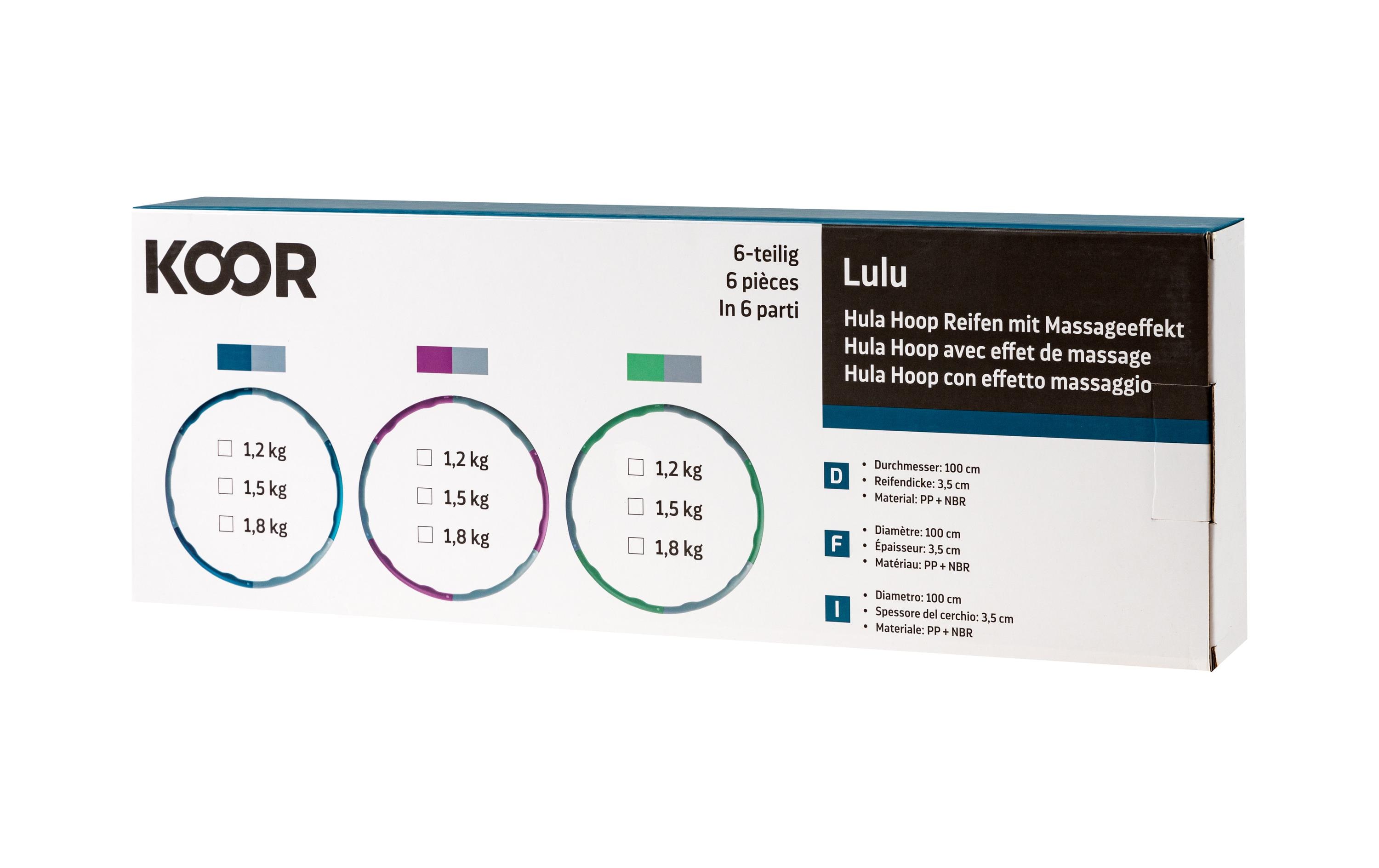 KOOR Hula Hoop Reifen Lulu 6-Segm. 1.5 kg