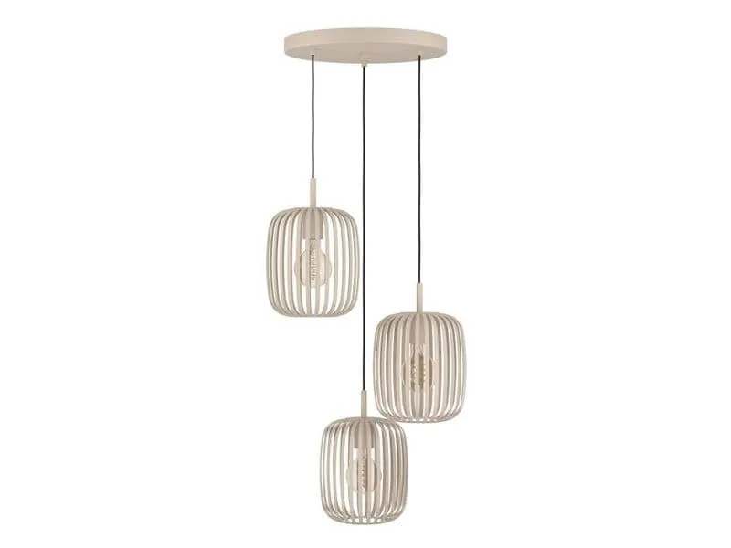 EGLO Leuchten Pendelleuchte ROMAZZINA beige exkl. E27 3x40W EGLO Leuchten Pendelleuchte ROMAZZINA beige exkl. E27 3x40W