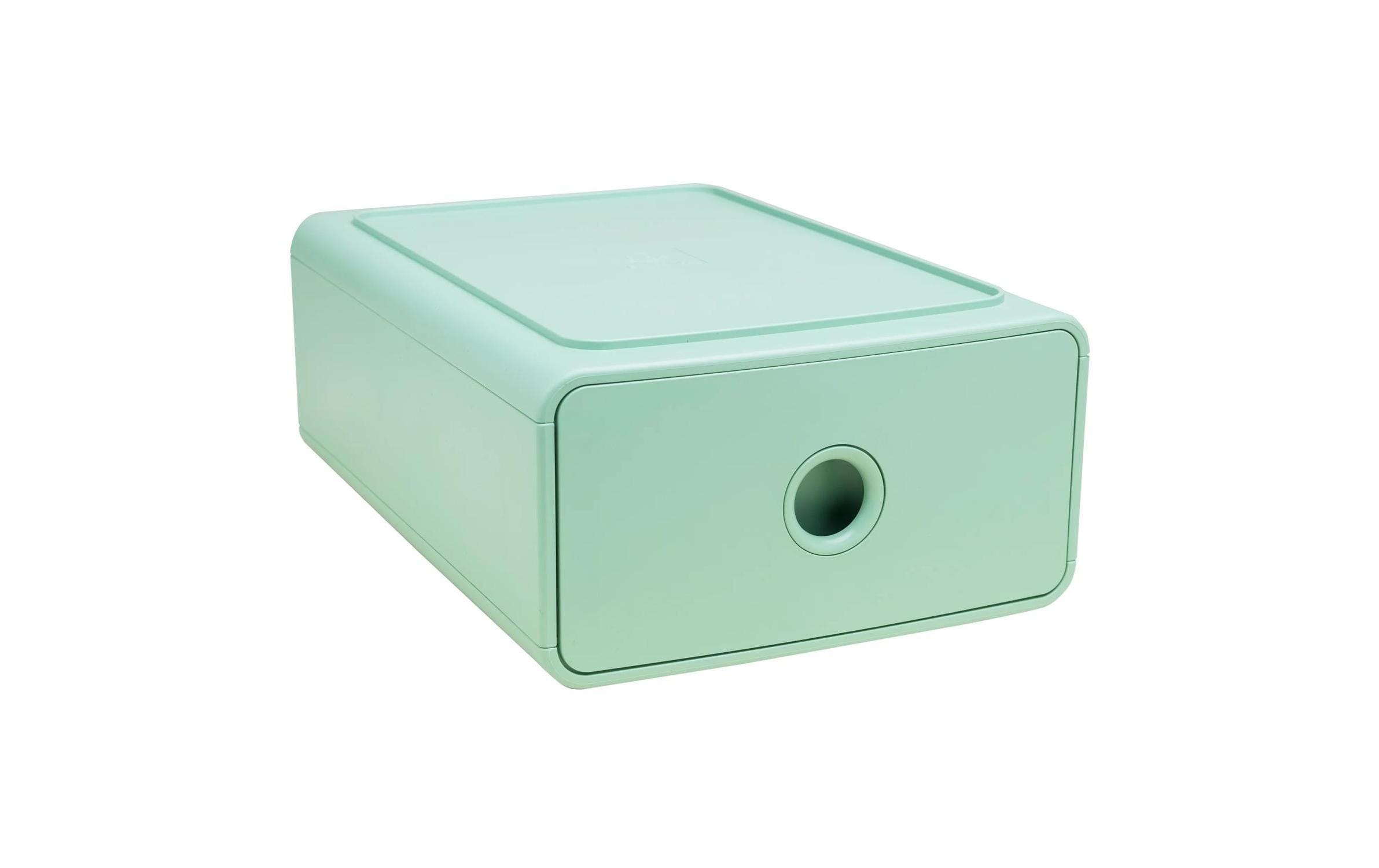 Exacompta Schubladenbox Tiny Box AutentiK, A5+, 1 Schublade, Salbei