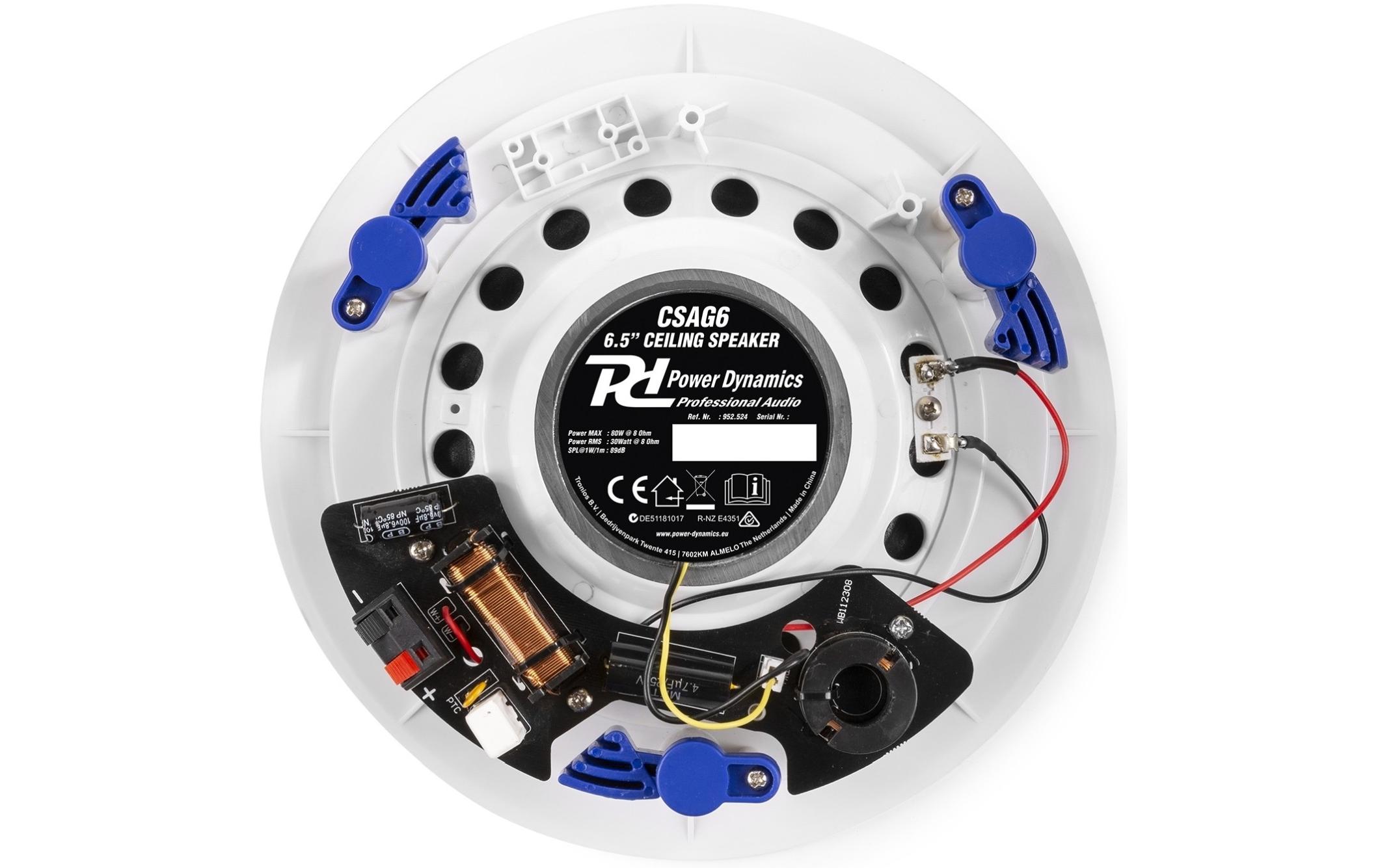 Power Dynamics Deckenlautsprecher CSSG6 6.5 Zoll Weiss