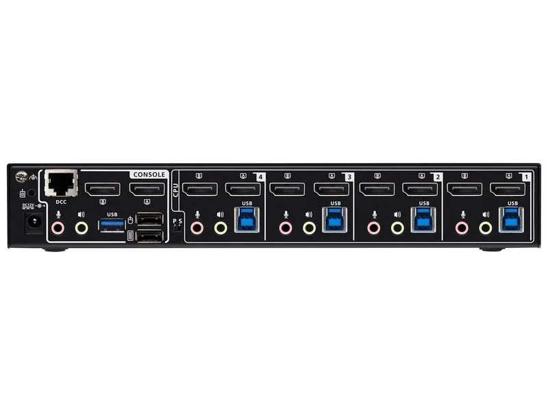 Aten Aten KVM-Switch 4-fach Audio/DP(Displayport)/USB 3.0, 8K, Dual Display,