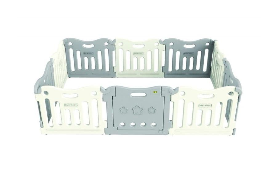 BABY CARE Laufgitter Melange Grey 2.19 m x 1.47 m x 63 cm
