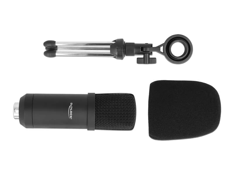Delock Kondensatormikrofon Professionell USB mit Tischständer Delock Kondensatormikrofon Professionell USB mit Tischständer