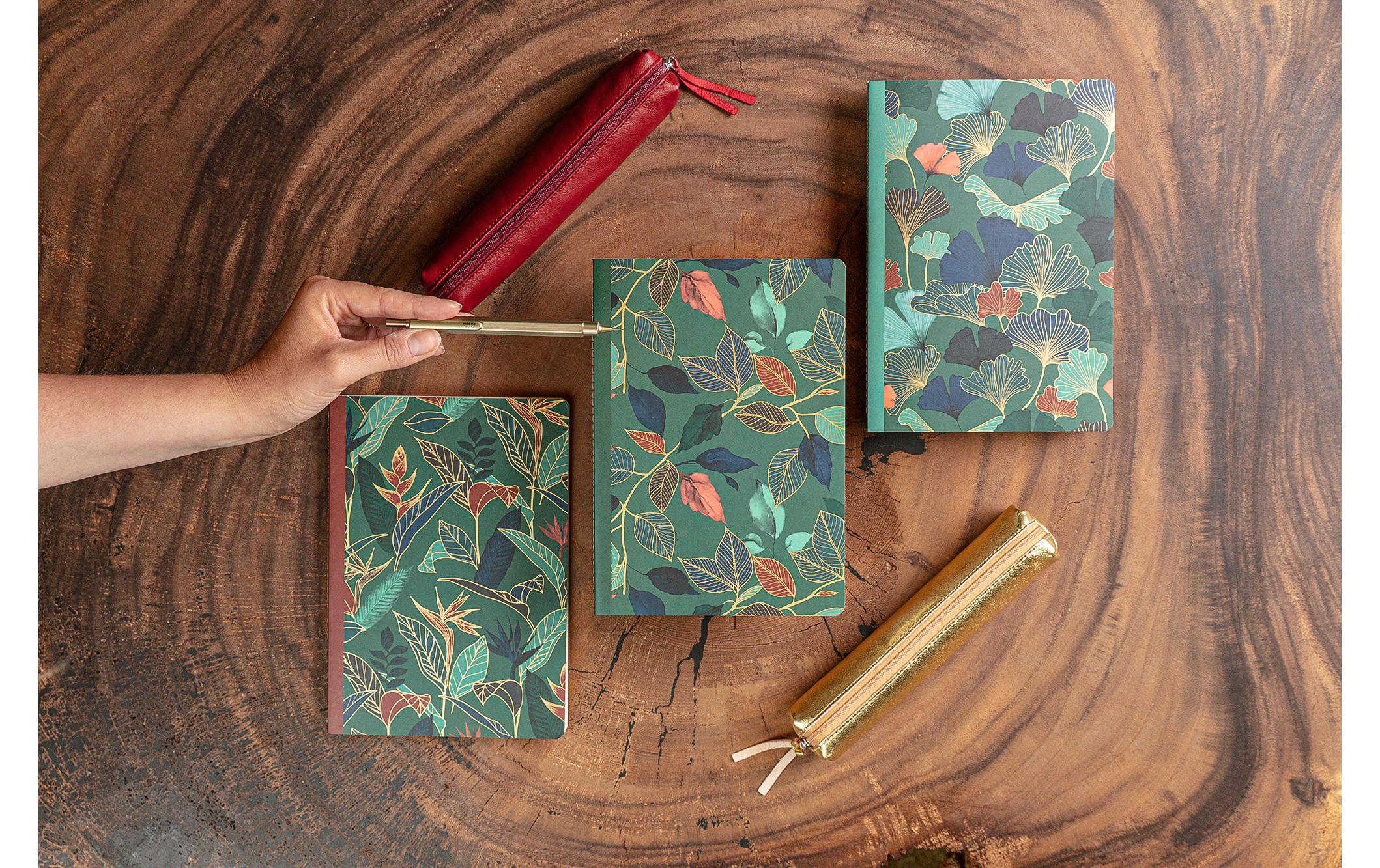 Clairefontaine Notizheft Gaia assortiert, A5, Liniert, Blau