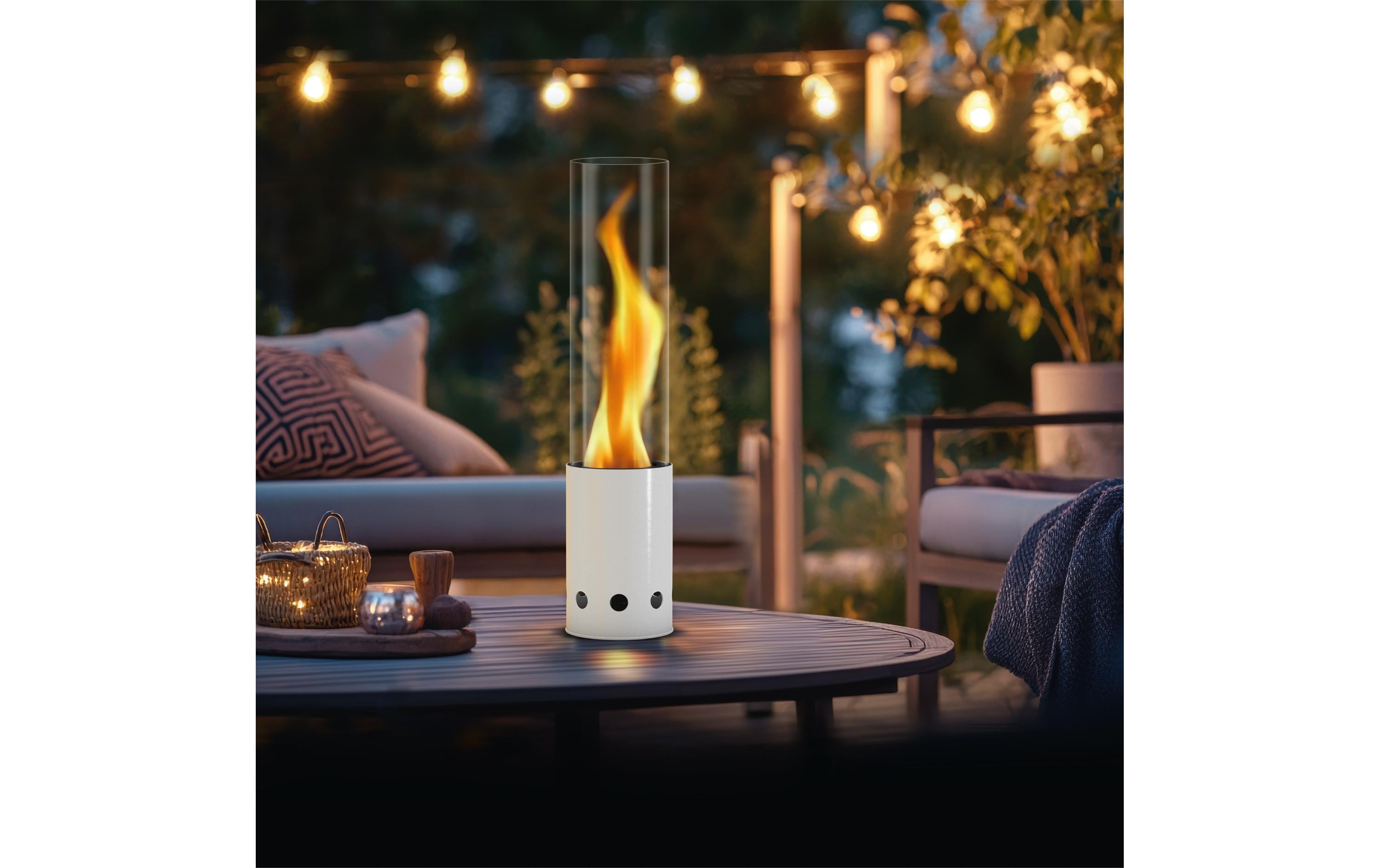 Gardenflare Tischfeuer Weiss