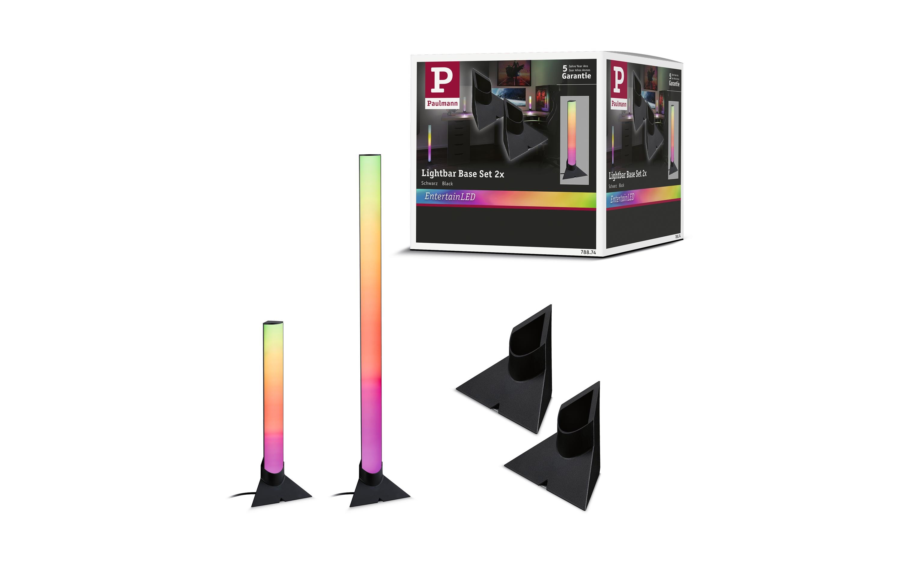 Paulmann EntertainLED Standfuss, 132 x 67 mm, Schwarz, 2 Stück