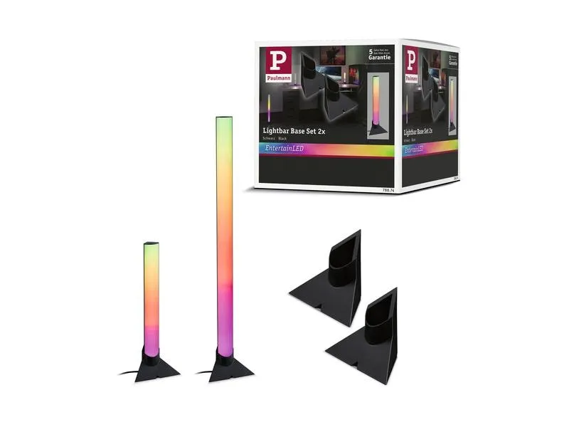 Paulmann EntertainLED Standfuss, 132 x 67 mm, Schwarz, 2 Stück Paulmann EntertainLED Standfuss, 132 x 67 mm, Schwarz, 2 Stück
