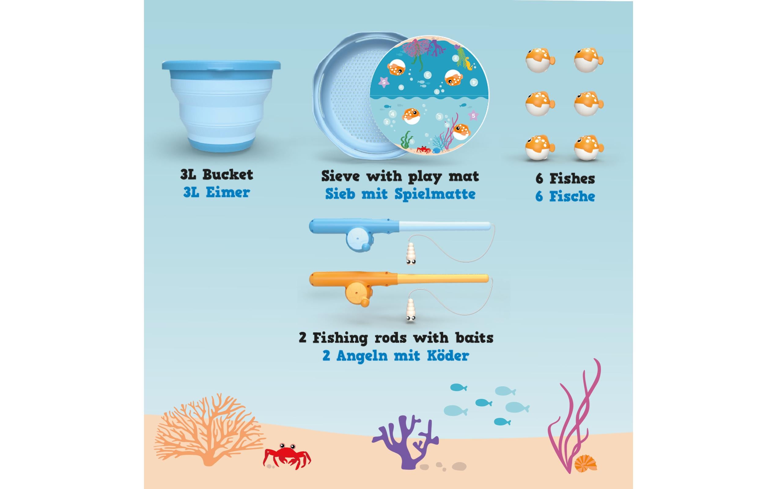 Schildkröt Funsports Fishing Game Angelspiel 11 Teile