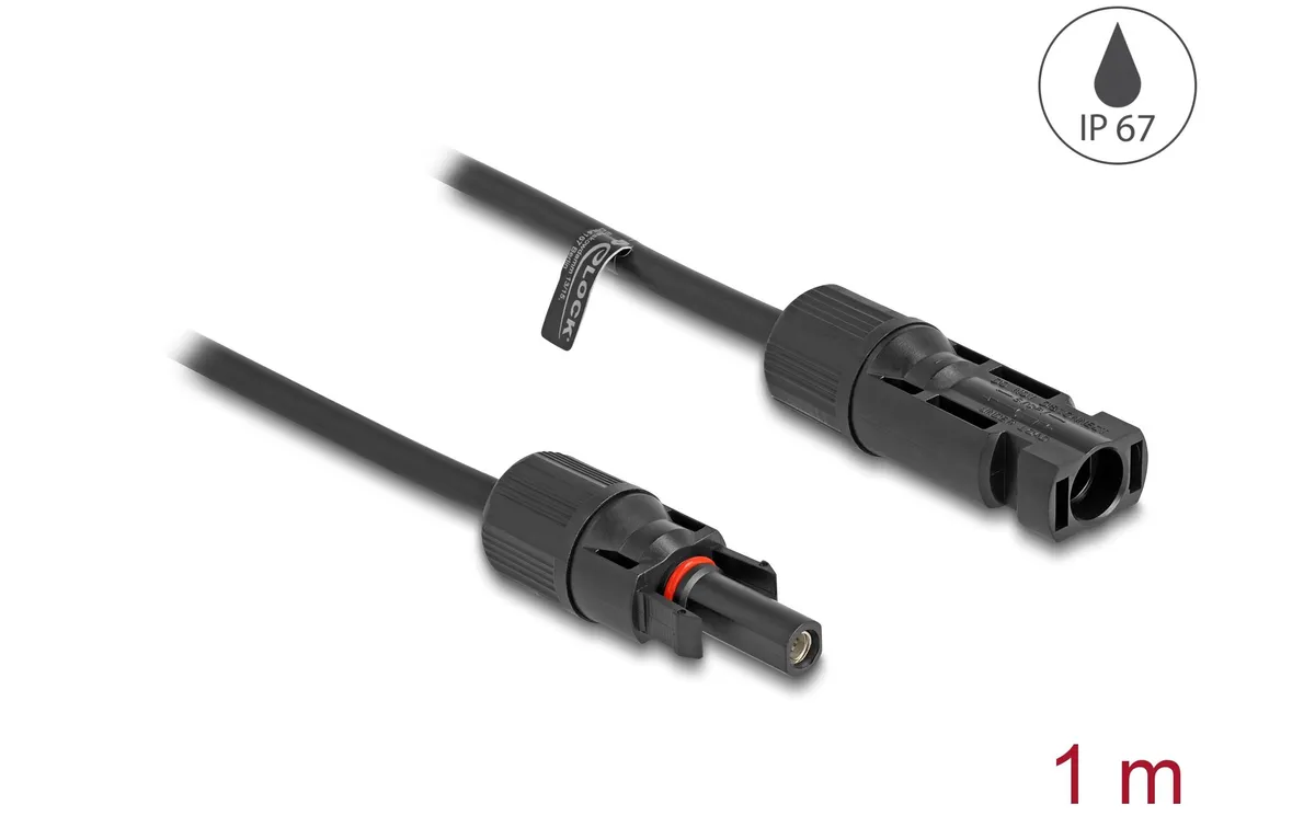 Delock Anschlusskabel DL4 Stecker zu Buchse 6 mm², 1 m