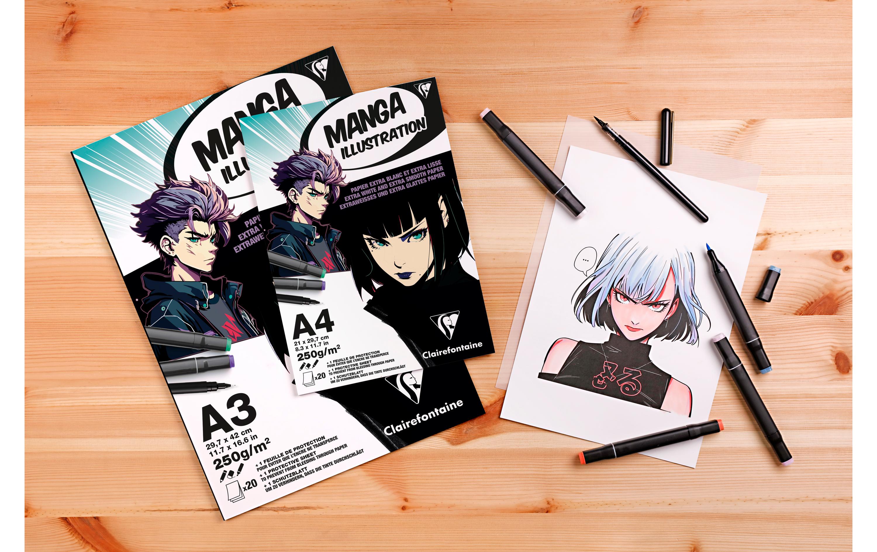 Clairefontaine Manga Illustration Block 21 x 14.8 cm