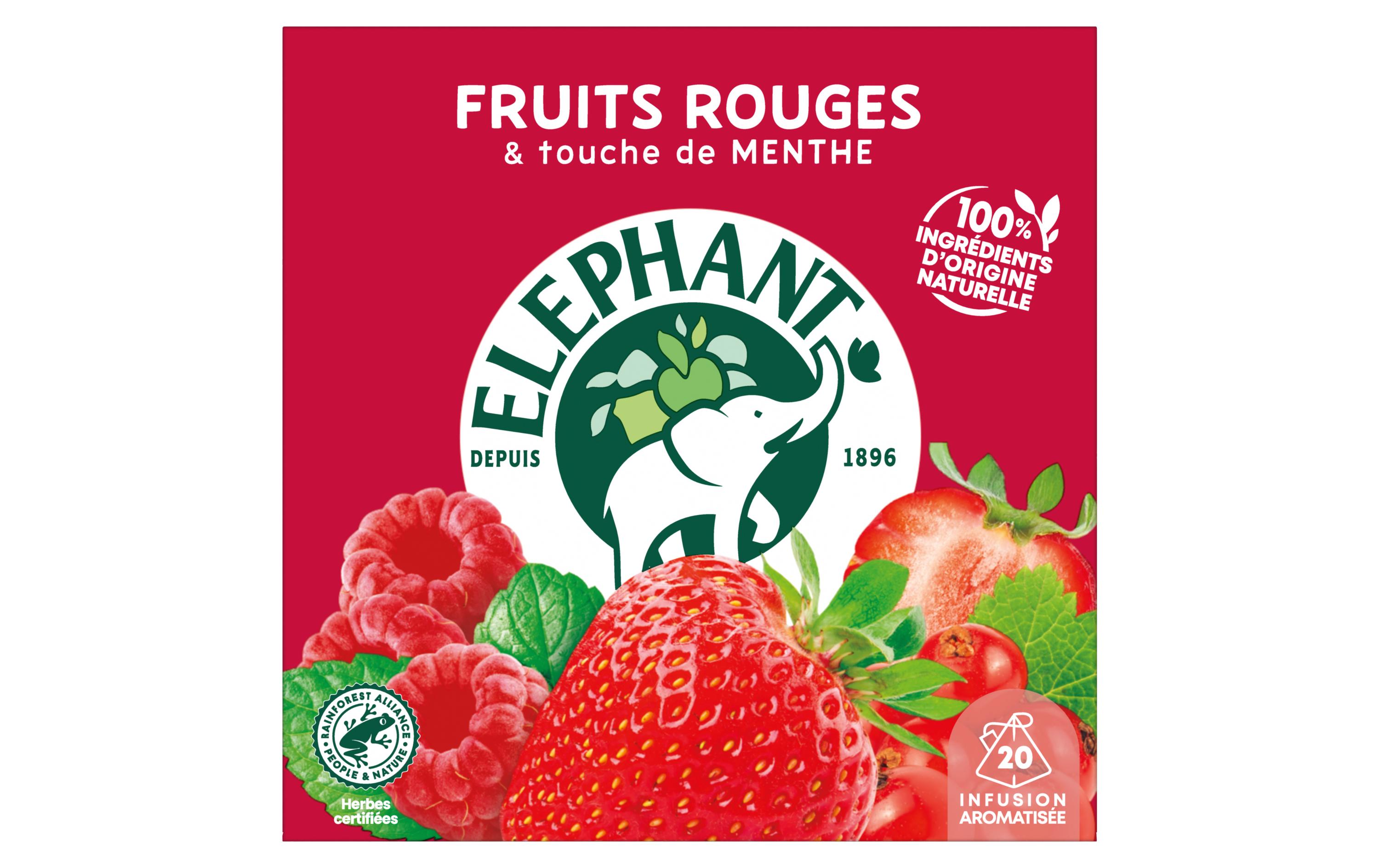 Eléphant Teebeutel Infusion Fruit Rouges 20 Stück