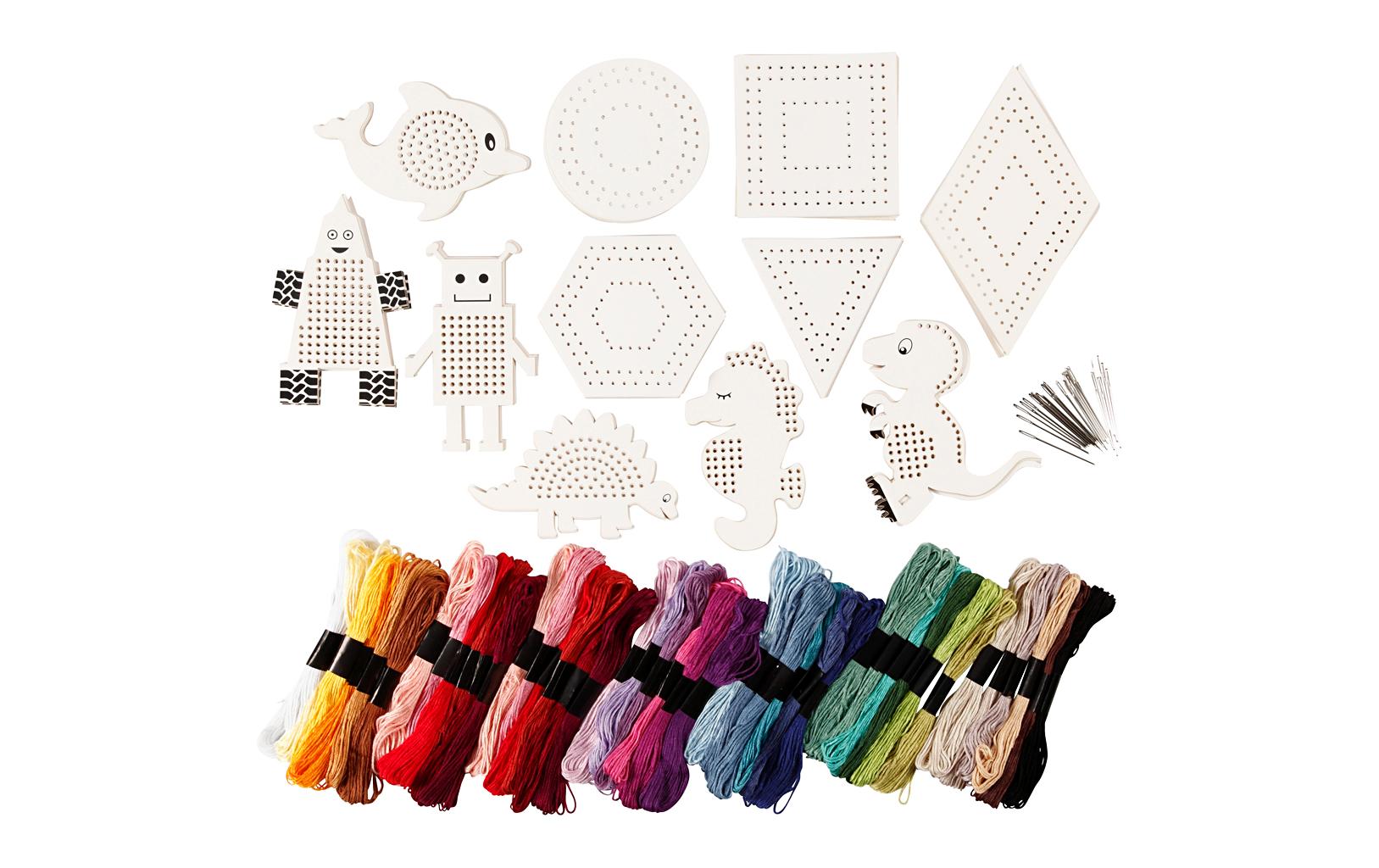 Creativ Company Stickgarn mit Stickrahmen assortiert Creativ Company Stickgarn mit Stickrahmen assortiert