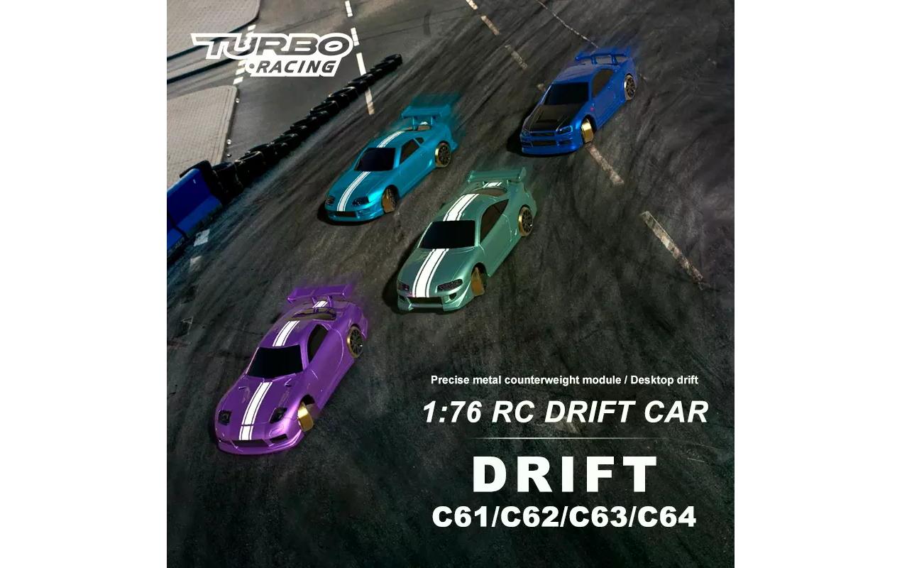 Turbo Racing Micro Drift Combo C62, Grün RTR, 1:76
