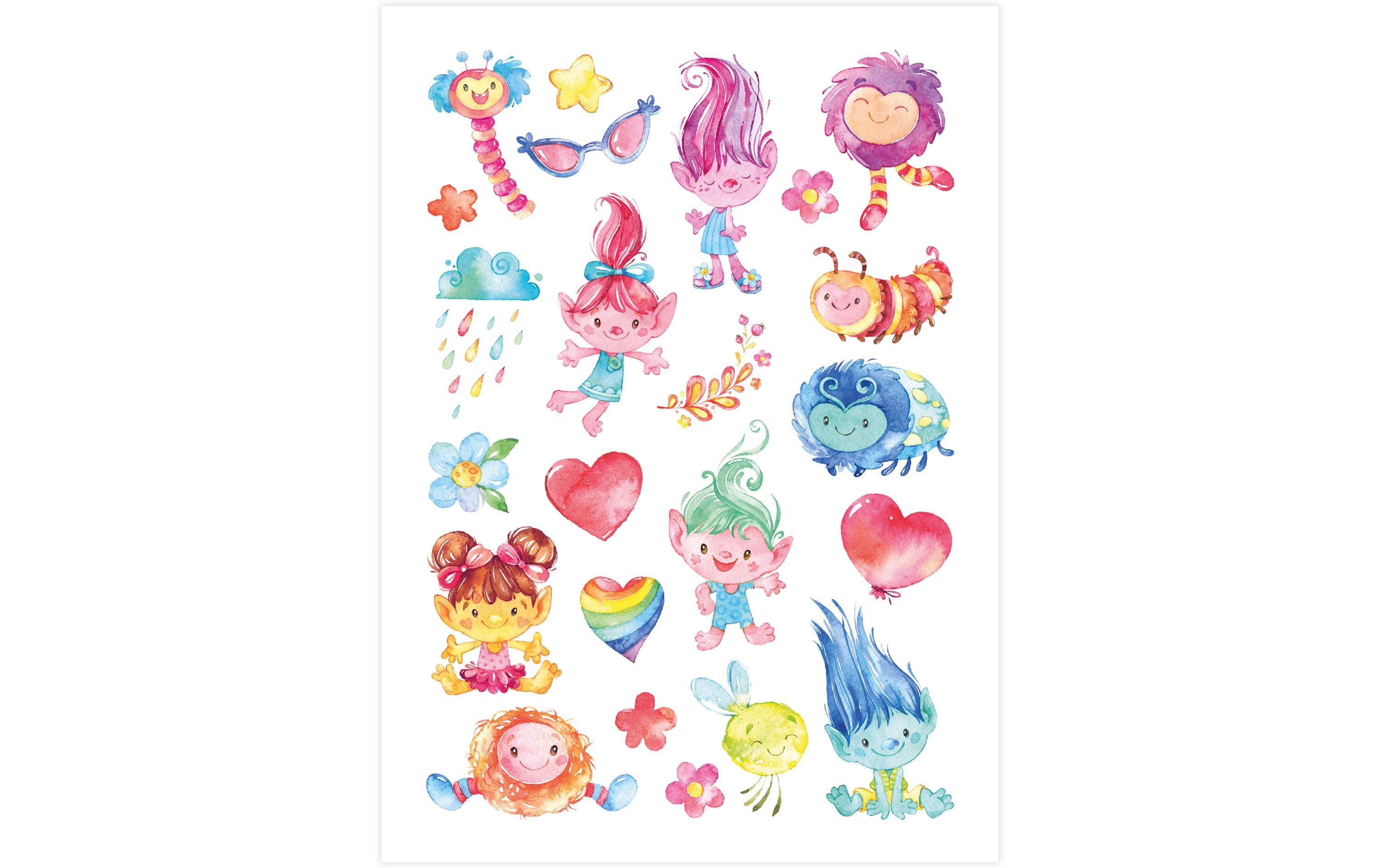 Papierdrachen Tattoo Set Feen und Trolle Papierdrachen Tattoo Set Feen und Trolle