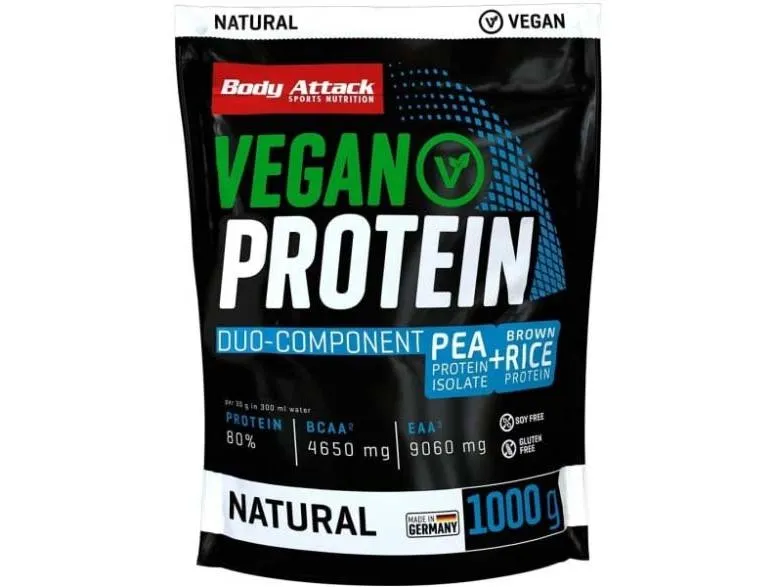 Body Attack Pulver Vegan Protein Neutral 1000 g