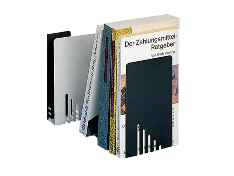 Maul Buchstützen-Set S Silber, Metall Maul Buchstützen-Set S Silber, Metall