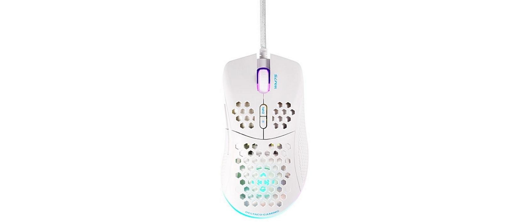 DELTACO Gaming-Maus GAM-108-W Weiss