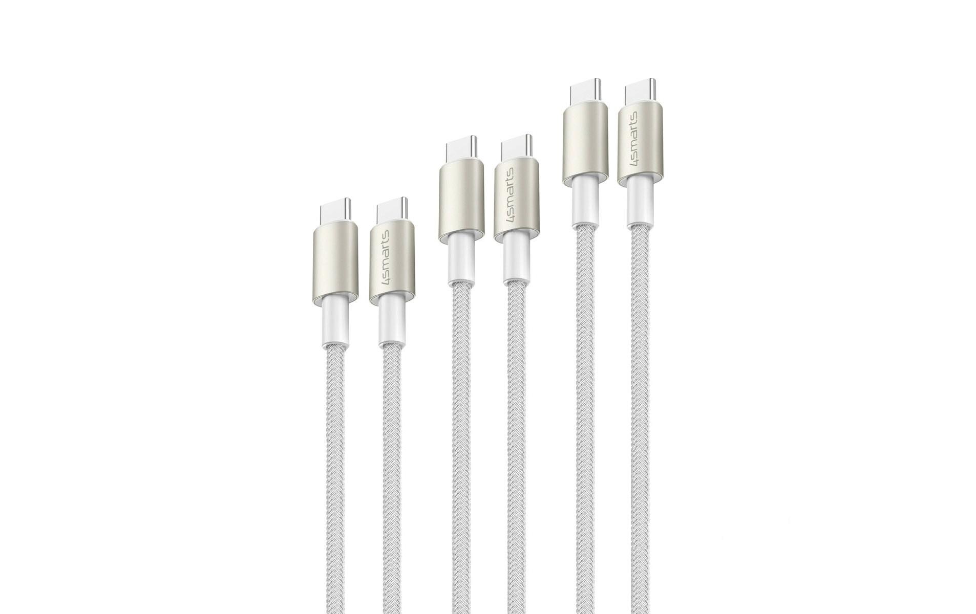 4smarts USB-Kabel 3er Set 0.5m+1.5m+3m USB C - USB C 4smarts USB-Kabel 3er Set 0.5m+1.5m+3m USB C - USB C