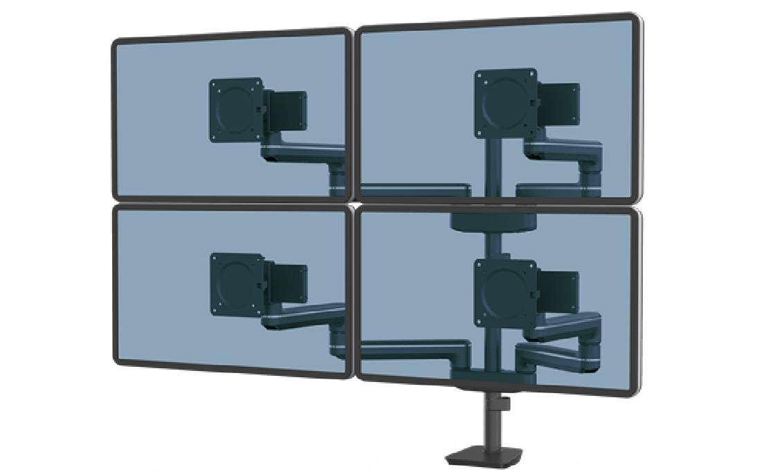 Fellowes Tischhalterung Tallo Modular 4FFS bis 7 kg / 40, Schwarz Fellowes Tischhalterung Tallo Modular 4FFS bis 7 kg / 40, Schwarz