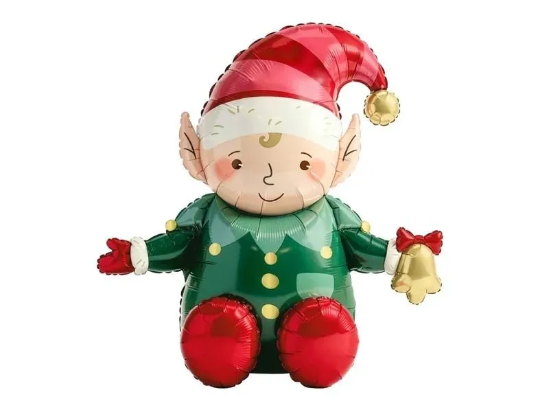 Partydeco Elf 89 x 92 cm grün-rot Partydeco Elf 89 x 92 cm grün-rot