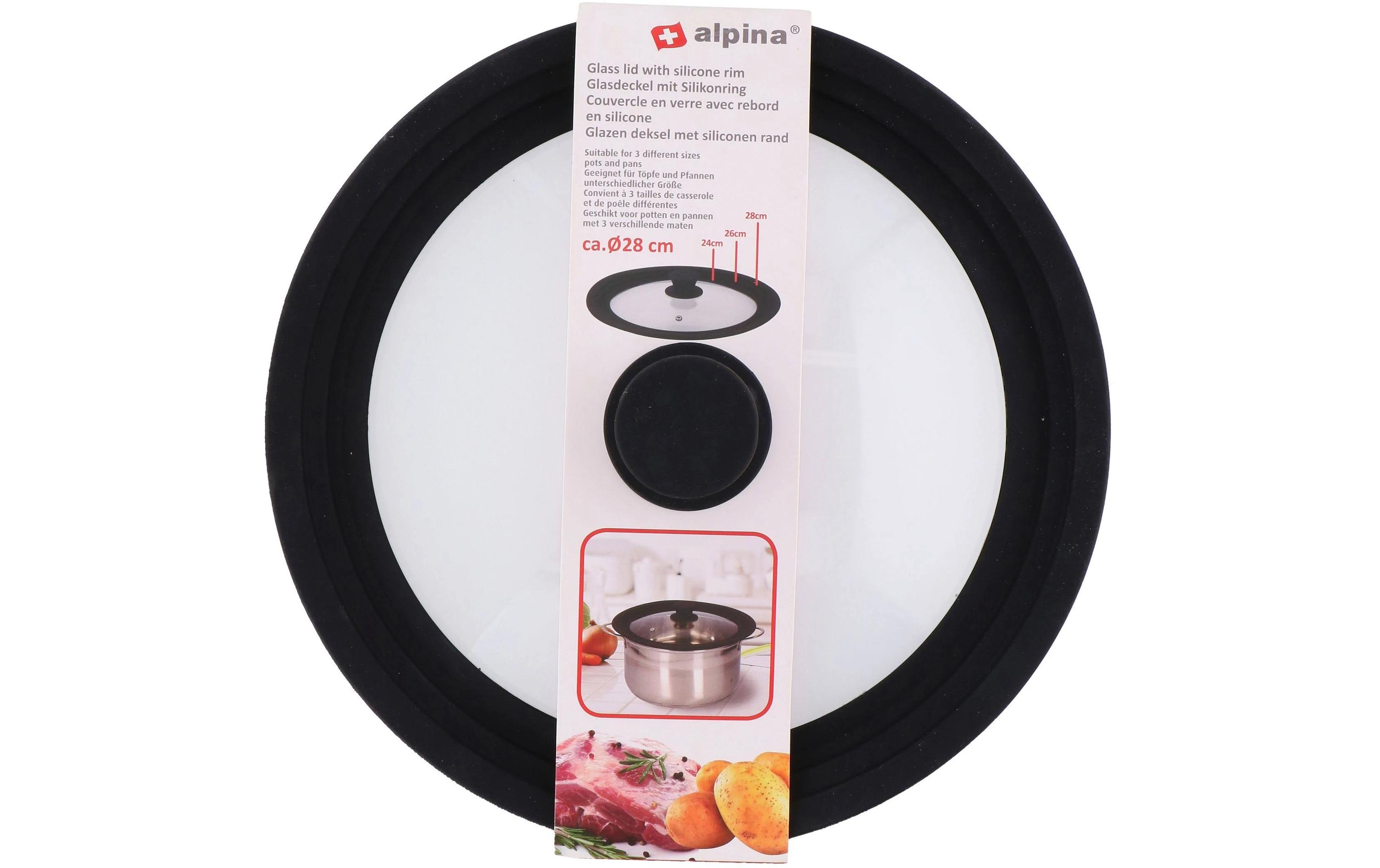 ALPINA Glasdeckel mit Silikonring 28 cm