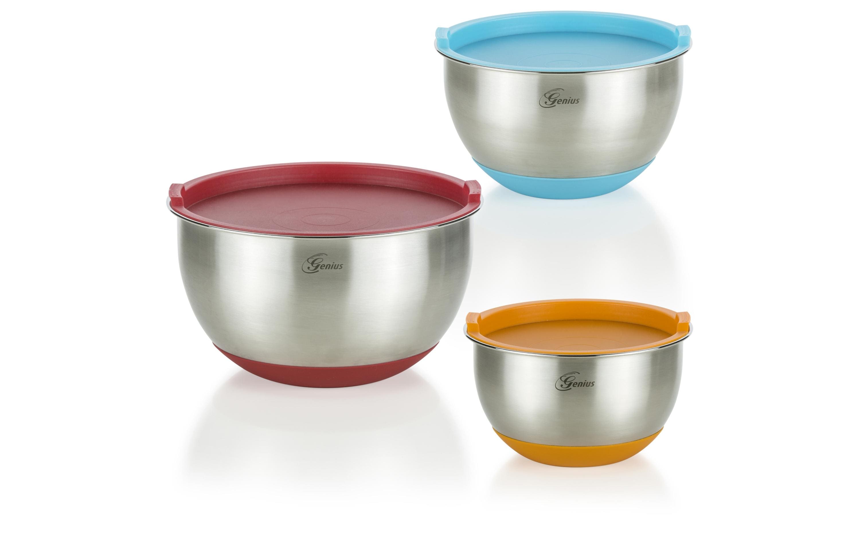 Genius Rührschüssel-Set 1 l, 2 l, 3 l, Mehrfarbig