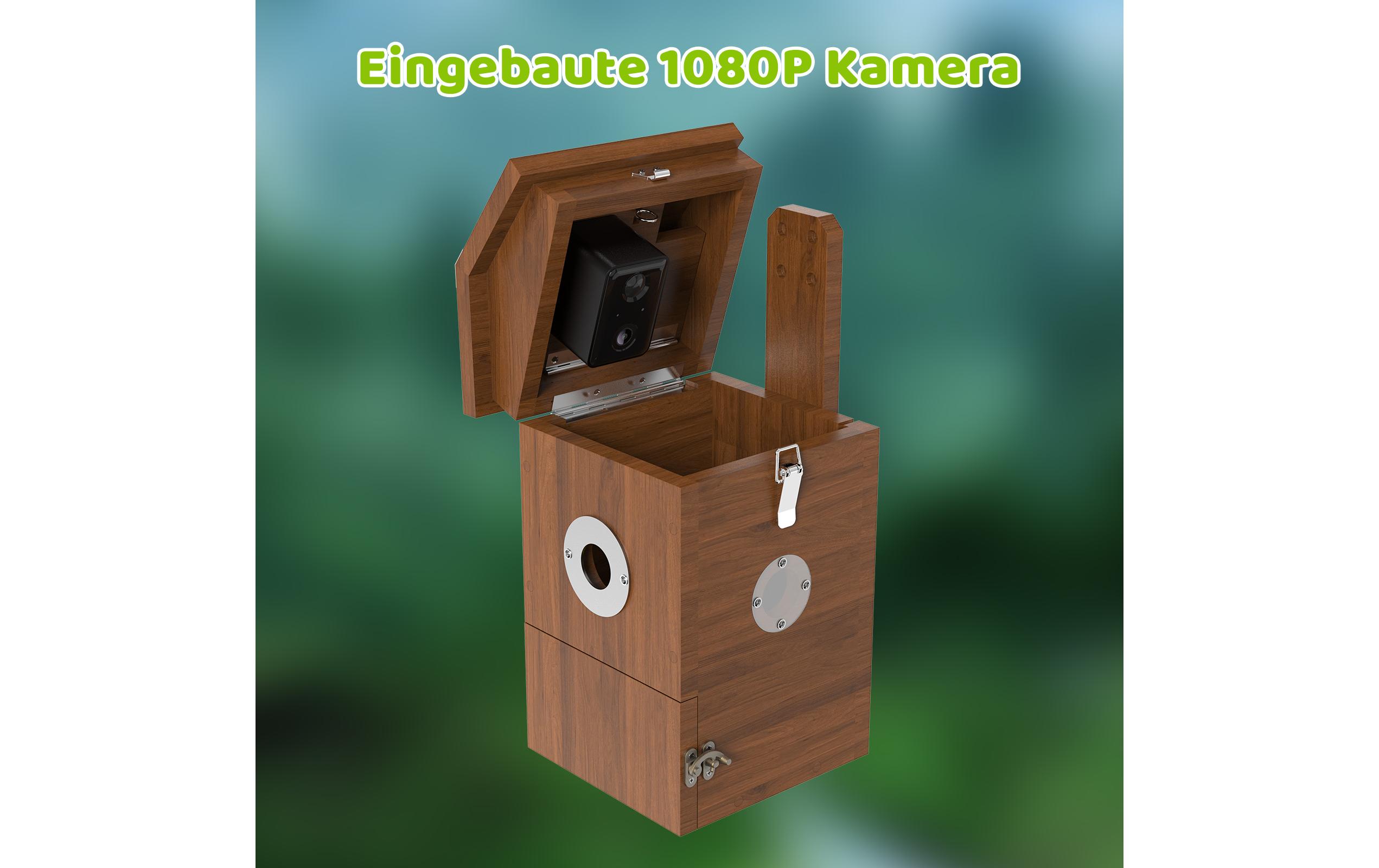 Sanilu Vogel Nistkasten mit Kamera und Solarpanel