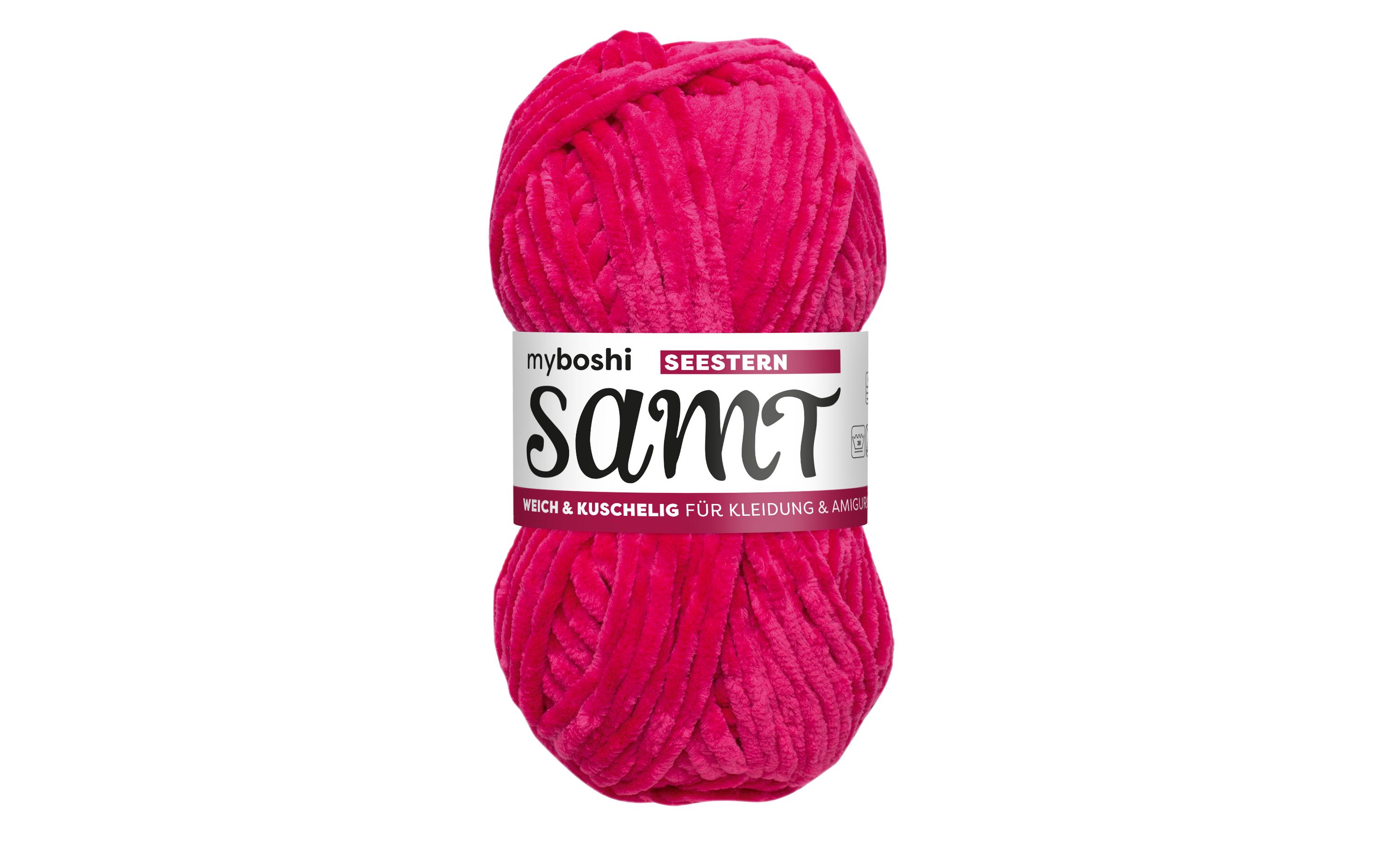 myBoshi Wolle Chenille Samt Seestern 100 g, 100 m