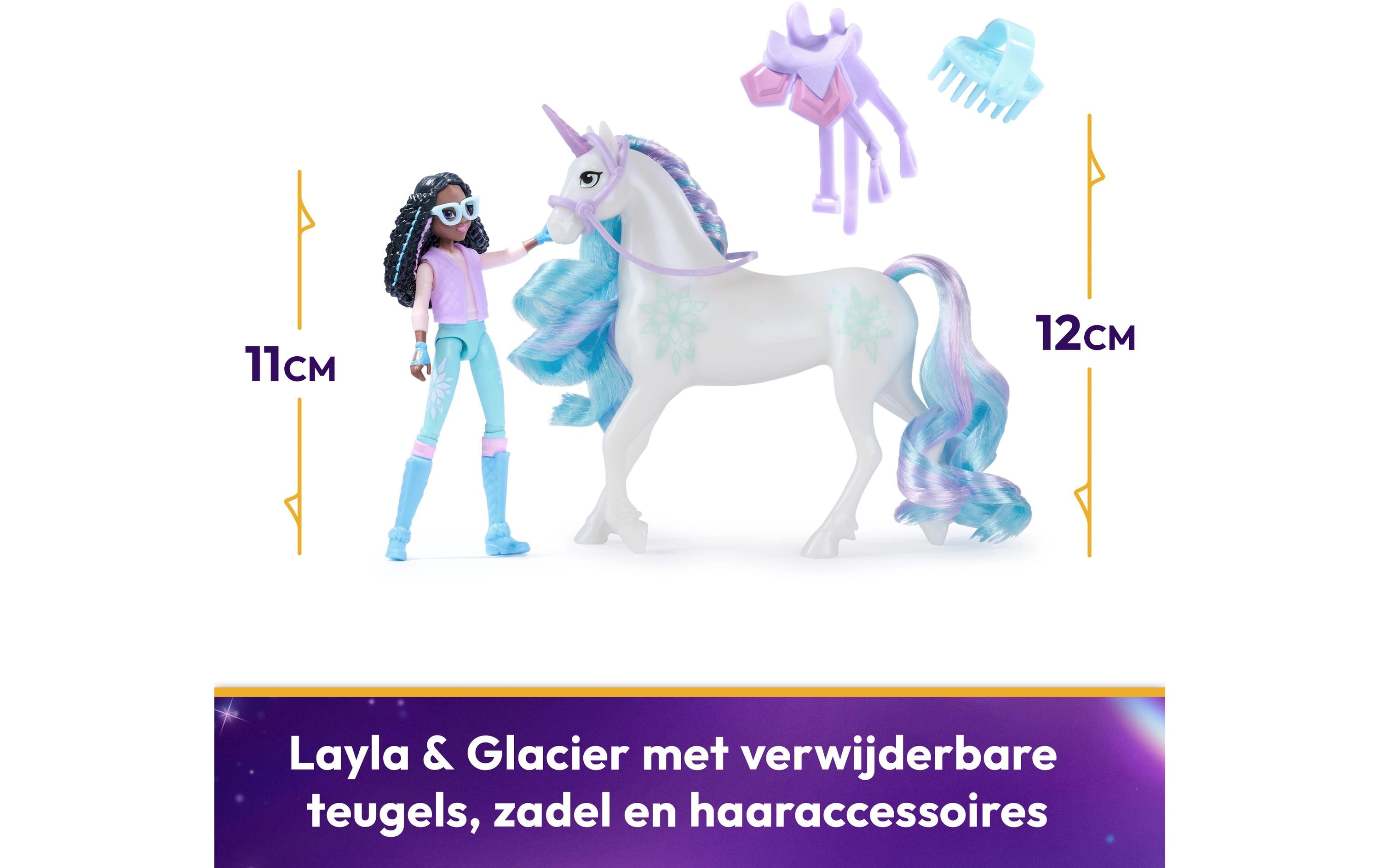 Spinmaster Unicorn Academy Layla Doll & Glacier Unicorn