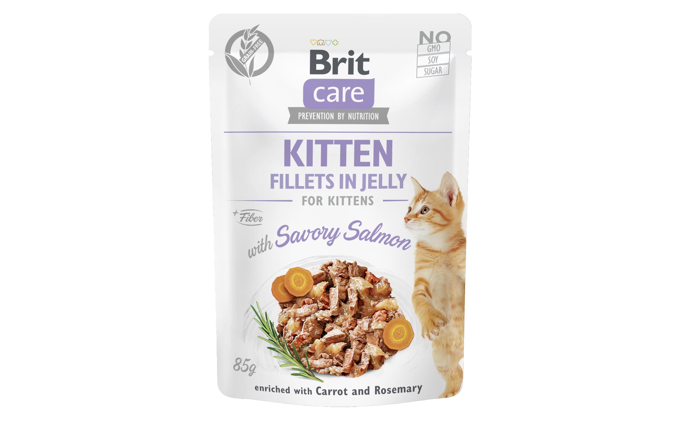 Brit Nassfutter Care Fillets Gelée Kitten Lachs, 85 g