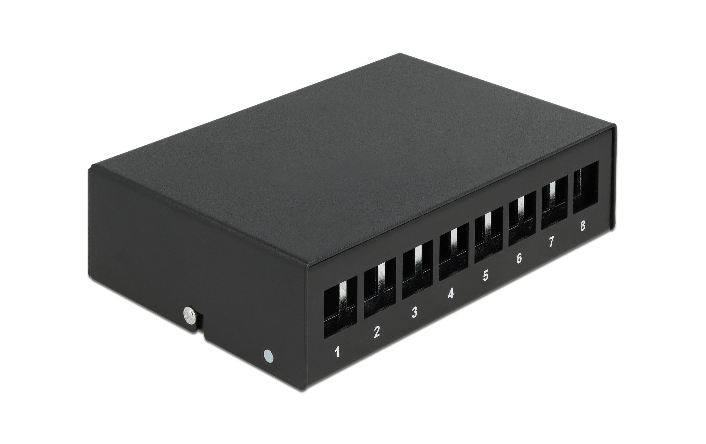 Delock Gehäuse Keystone Patchpanel 8 Port schwarz Delock Gehäuse Keystone Patchpanel 8 Port schwarz