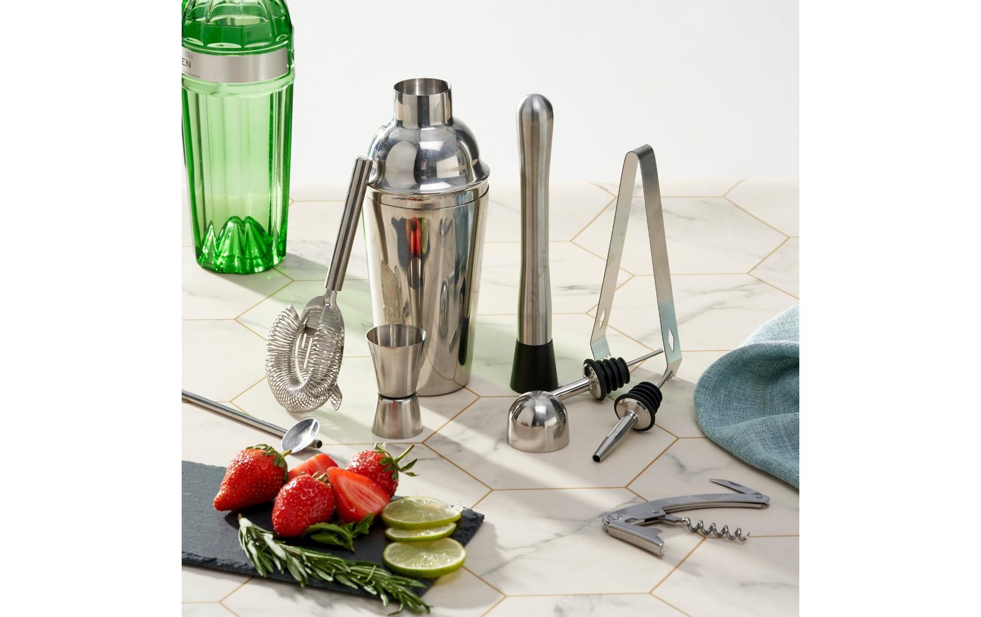 Oak & Steel Cocktail-Set 10-teilig 0.6 l, Silber