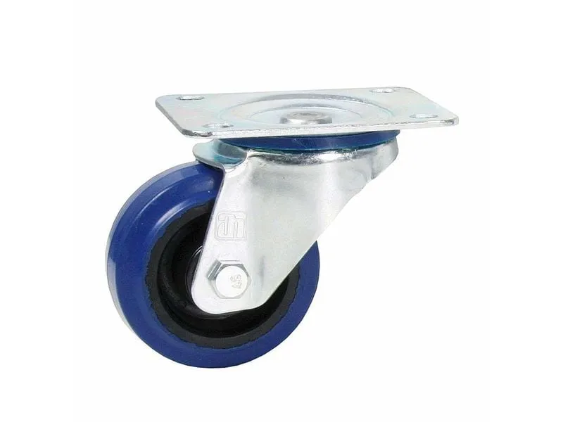 Adam Hall 372081 80 mm, blaues Rad, Gummi, Stahl Adam Hall 372081 80 mm, blaues Rad, Gummi, Stahl