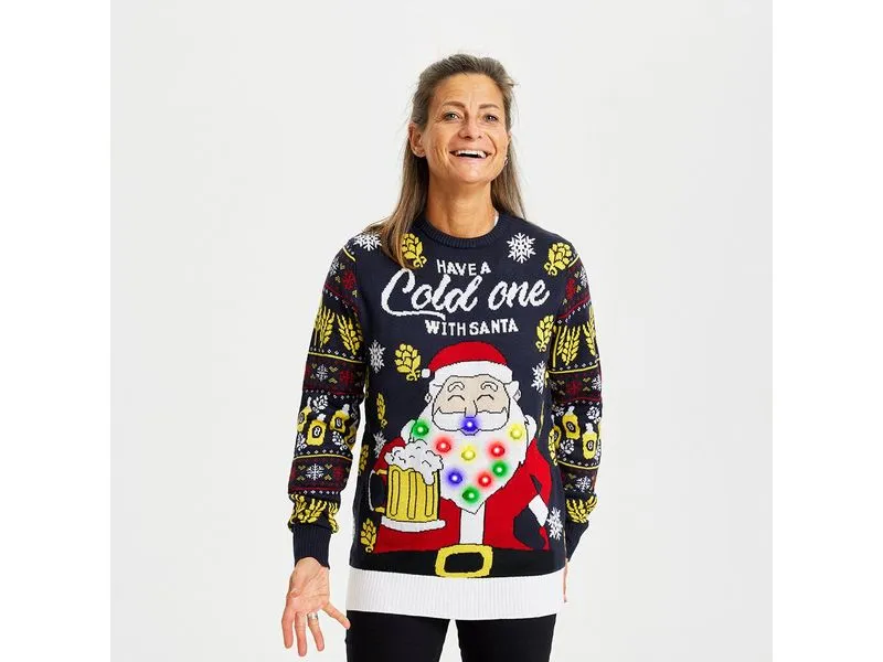 Christmas Sweats Have a Cold One With Santa LED S Christmas Sweats Have a Cold One With Santa LED S