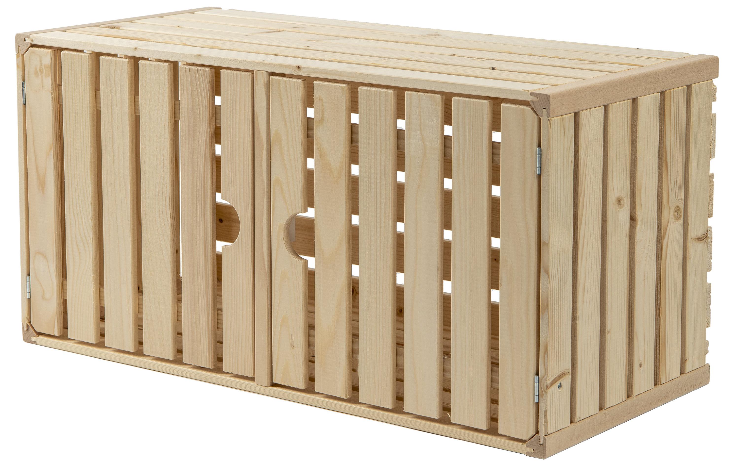 Holz Zollhaus Holzharasse A 70 x 35 cm, mit Tür schweizer Holz