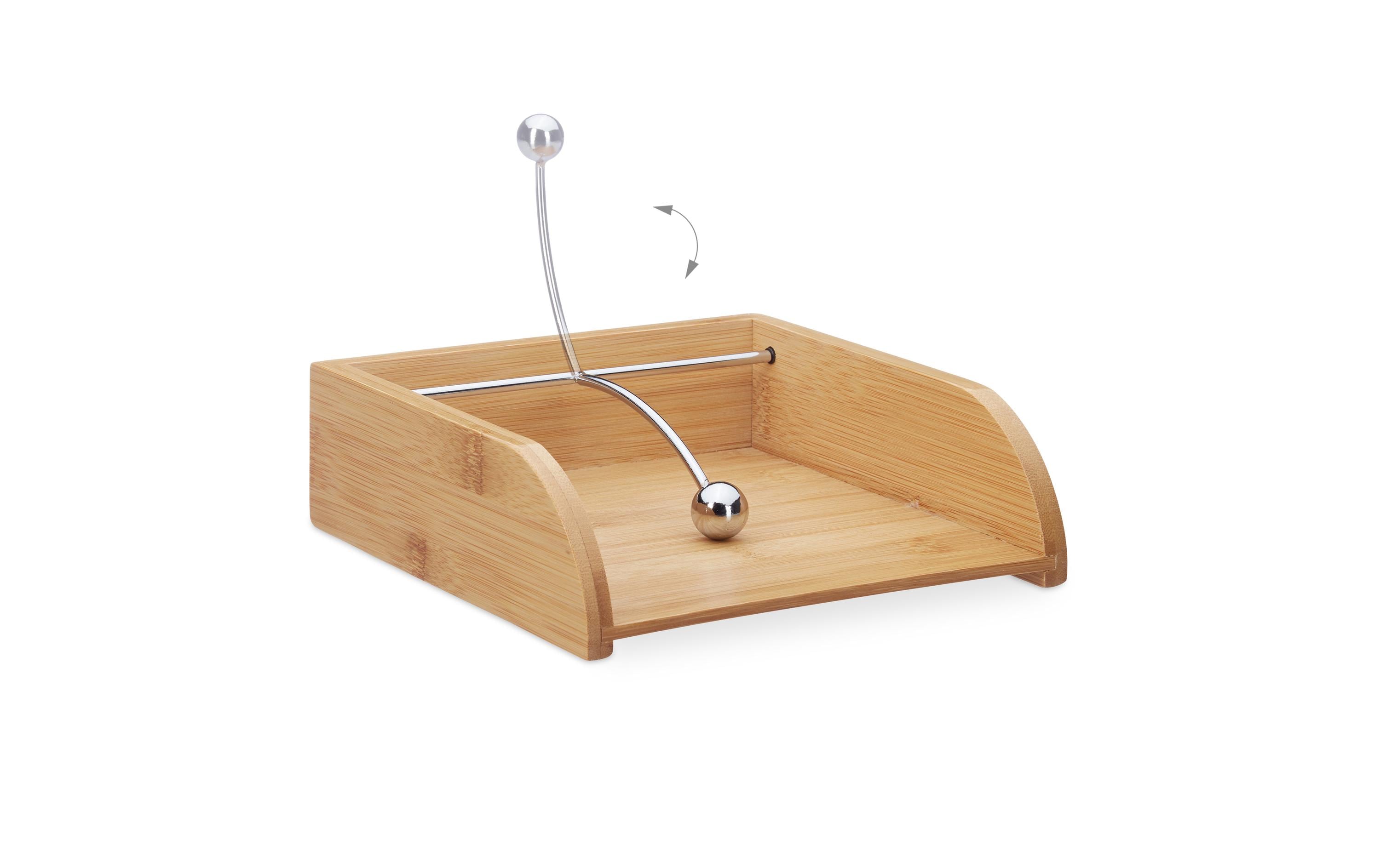 relaxdays Serviettenhalter Natur