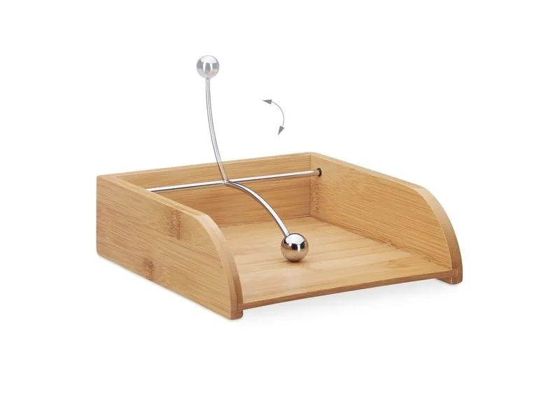 relaxdays Serviettenhalter Natur