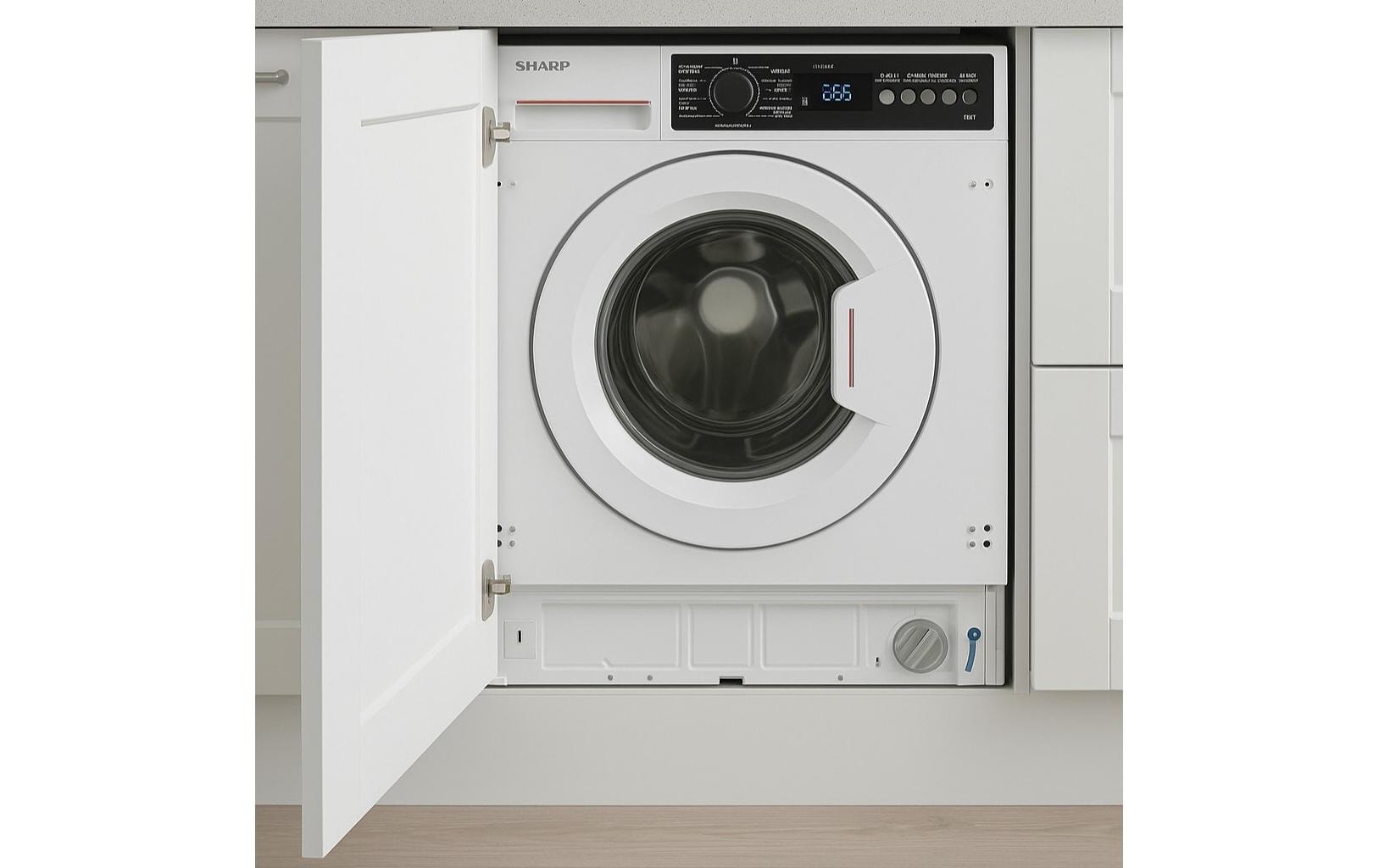 Sharp Einbau Waschmaschine ES-NIB814BWNA Links