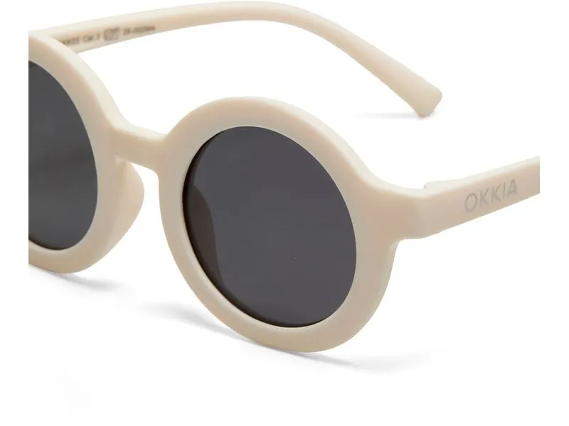 OKKIA Kinder-Sonnenbrille Tondo, 6-10 Jahre Whister White