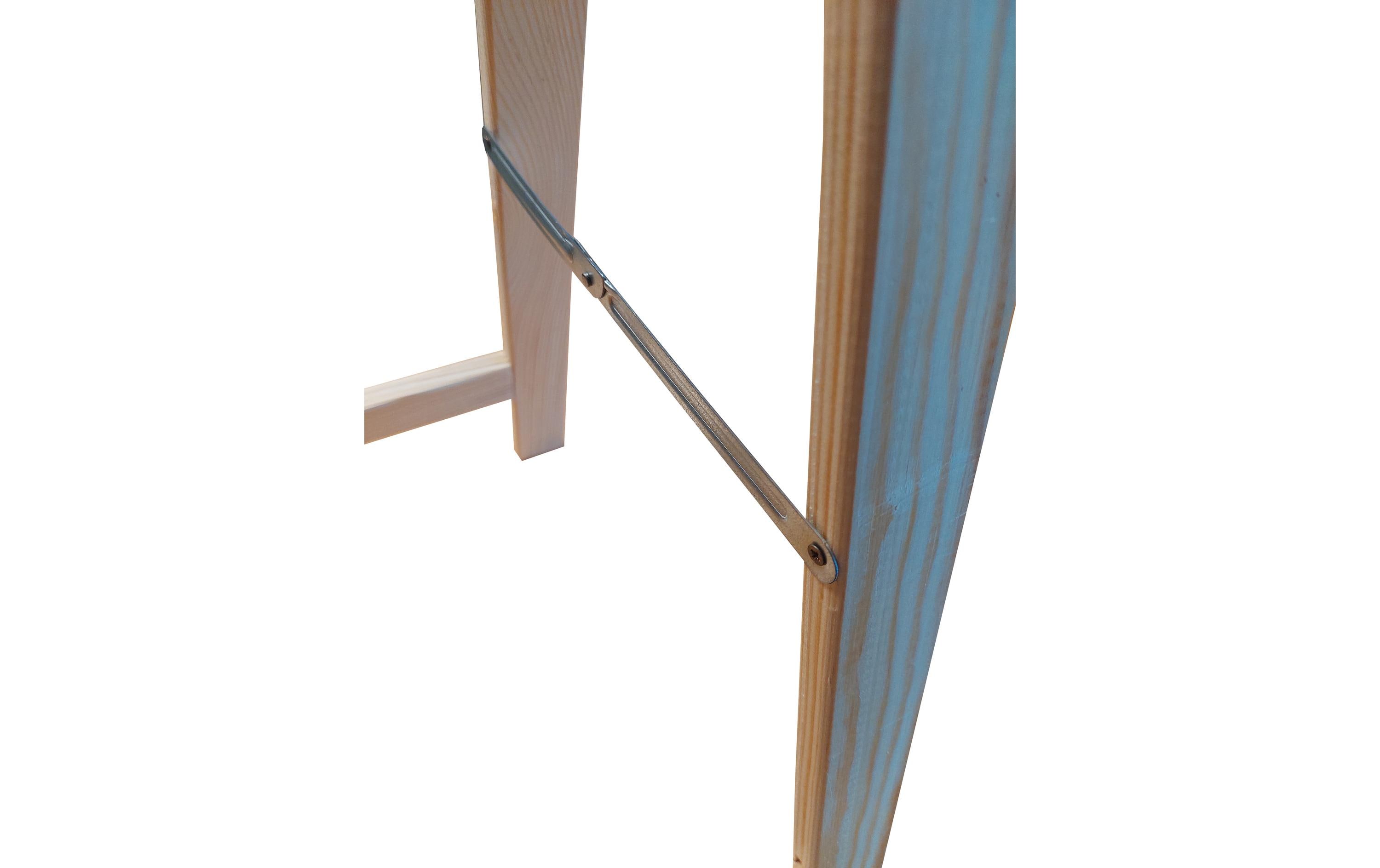 Holz Zollhaus Bockleiter aus Fichte 75 x 75 cm, Naturfarben