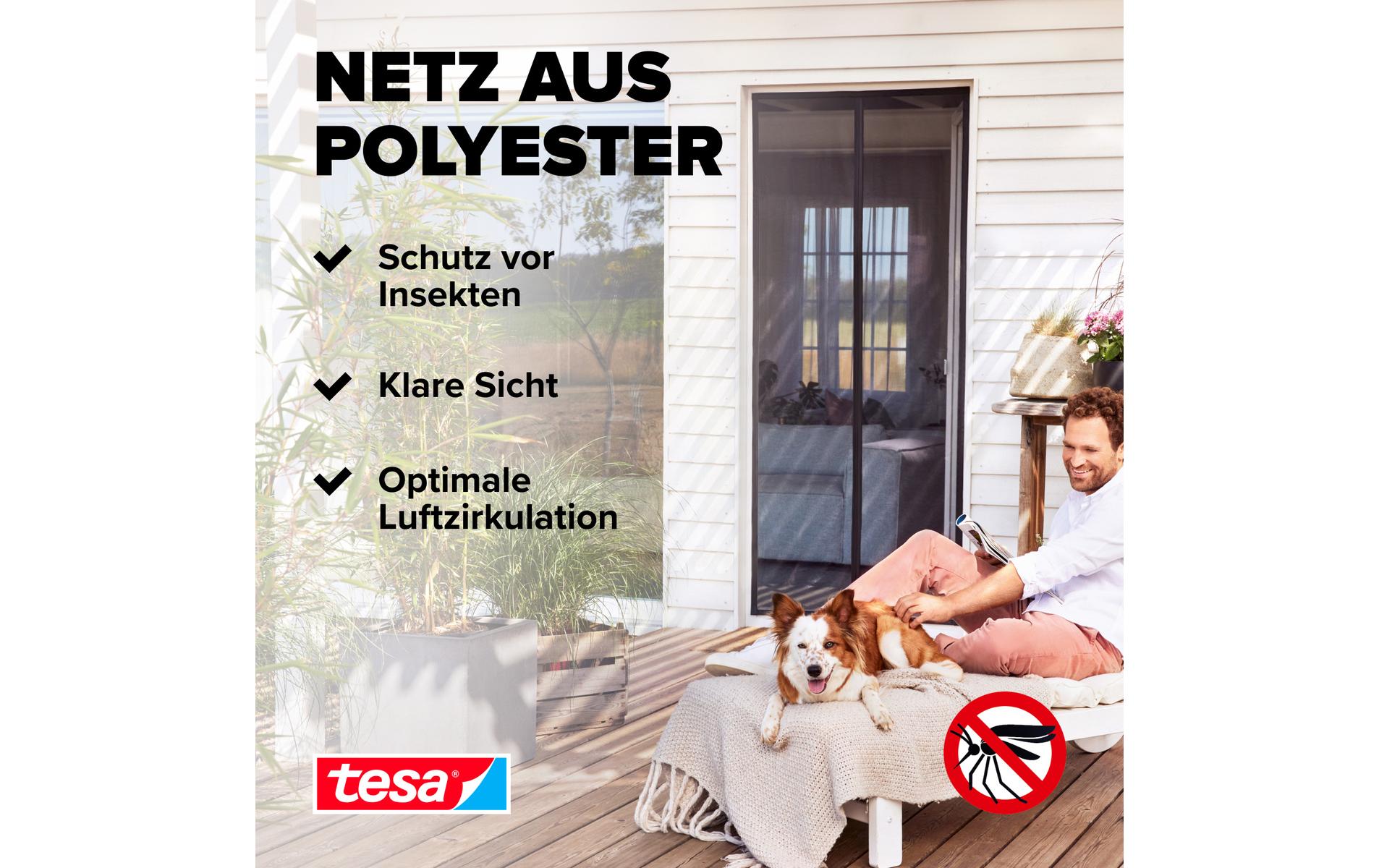 tesa Insektenschutz Magnetvorhang 1.2 x 2.4 m, Anthrazit